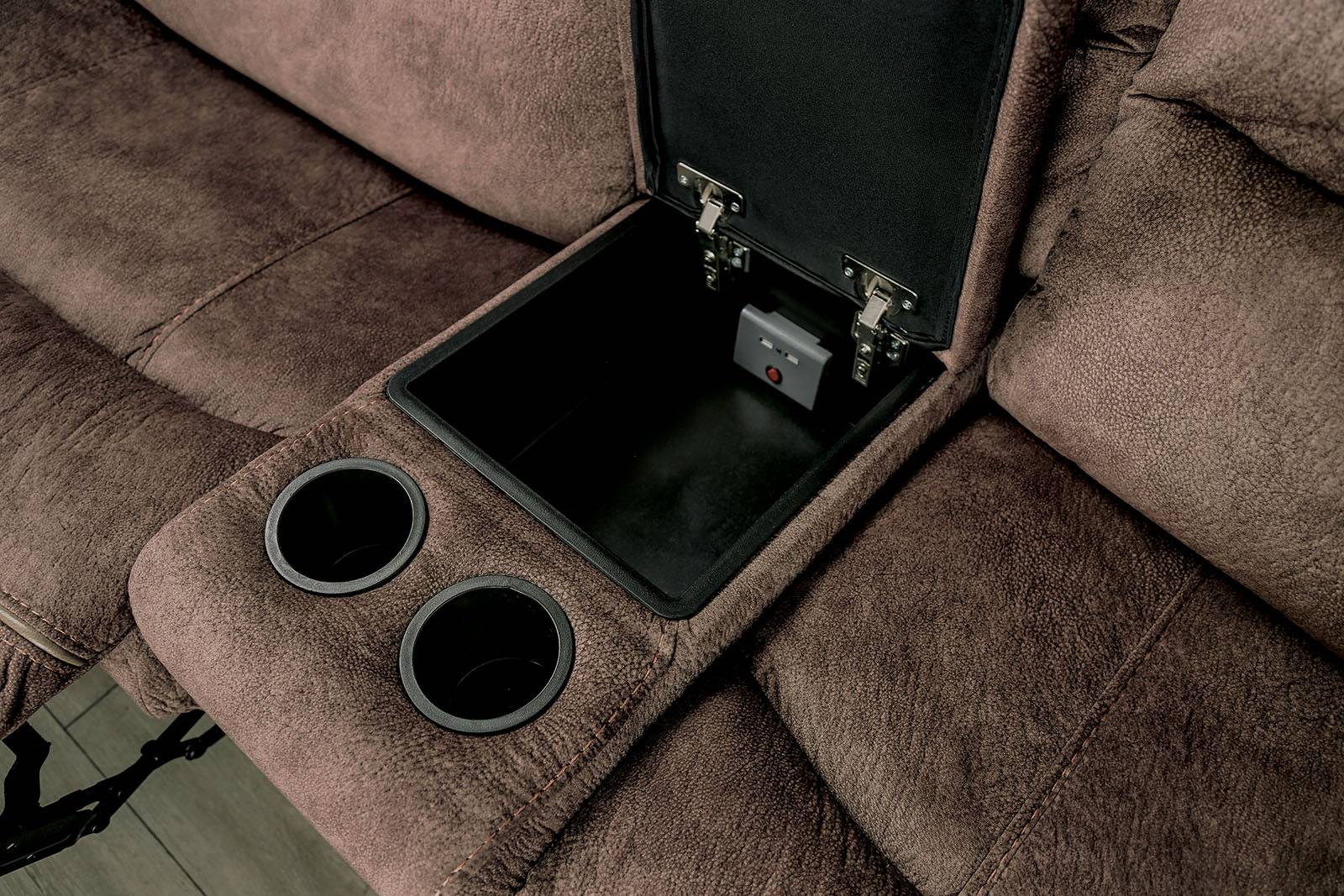 Jerominus Sectional, Dark Brown - Image 3