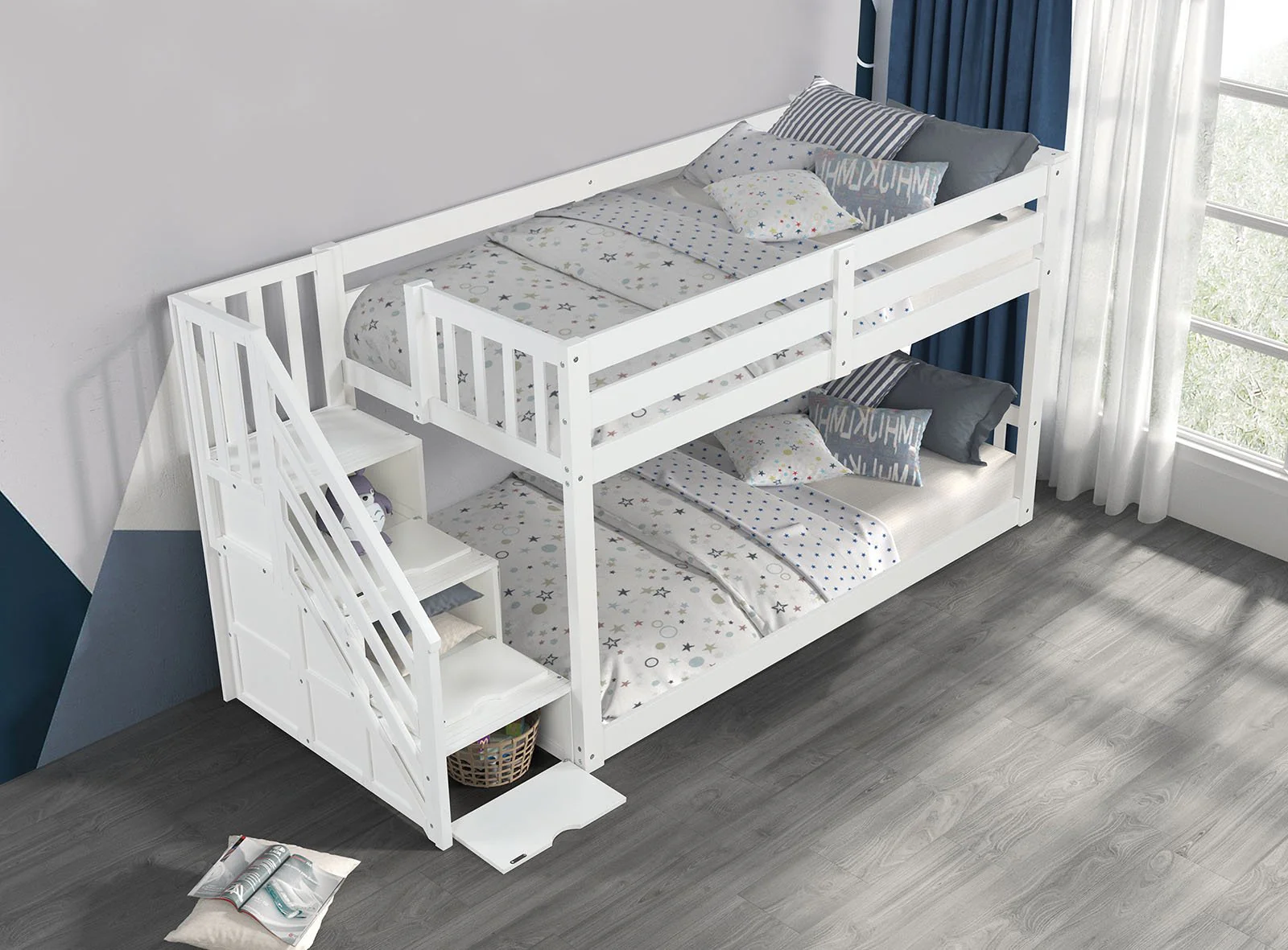 Jojo Twin Bunk Bed, White - Image 3