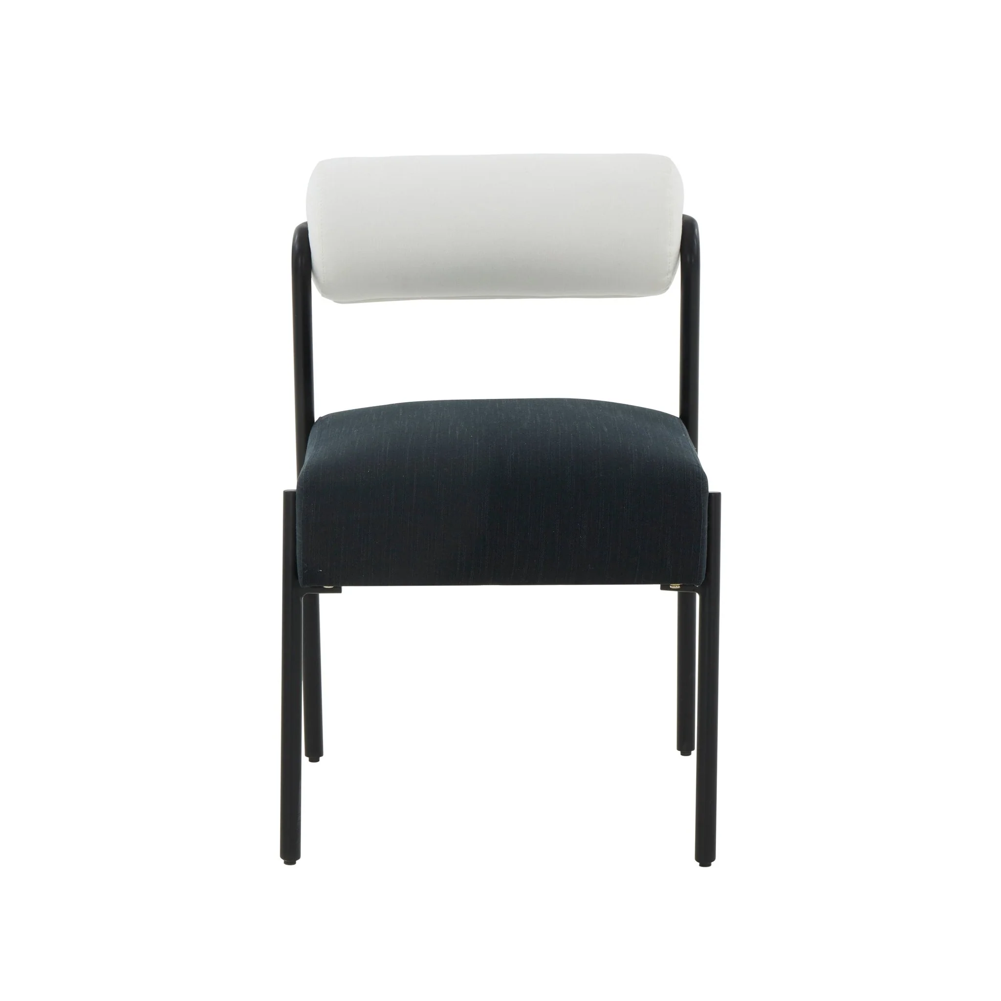 Jolene Cream and Black Performance Linen Dining Chair - Set of 2 - Image 4