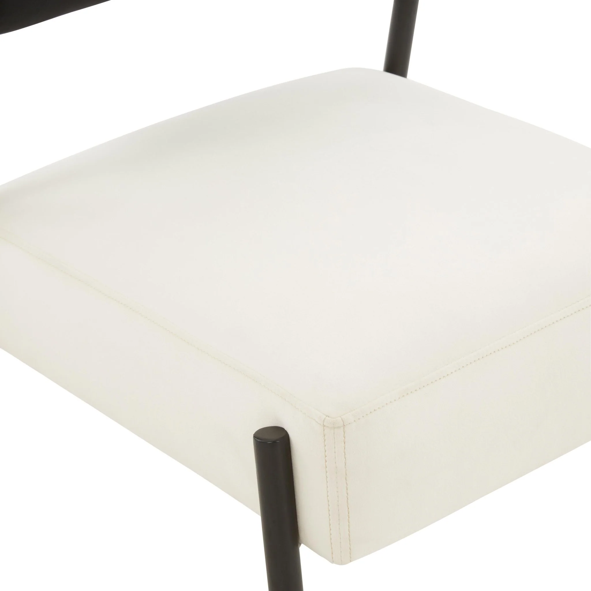 Jolene Cream Velvet Accent Chair - Image 5