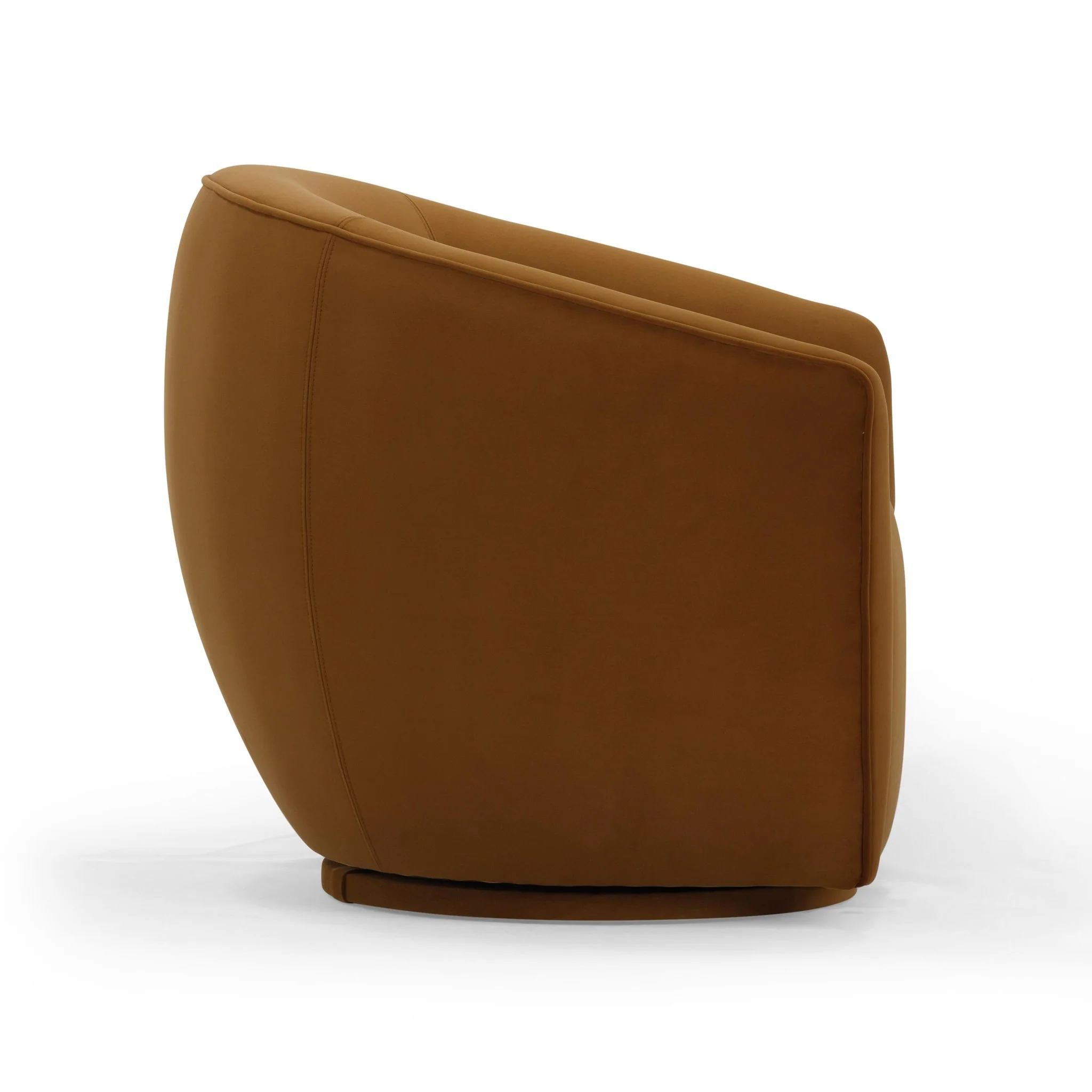 Jordan Cognac Velvet Swivel Chair - Image 4