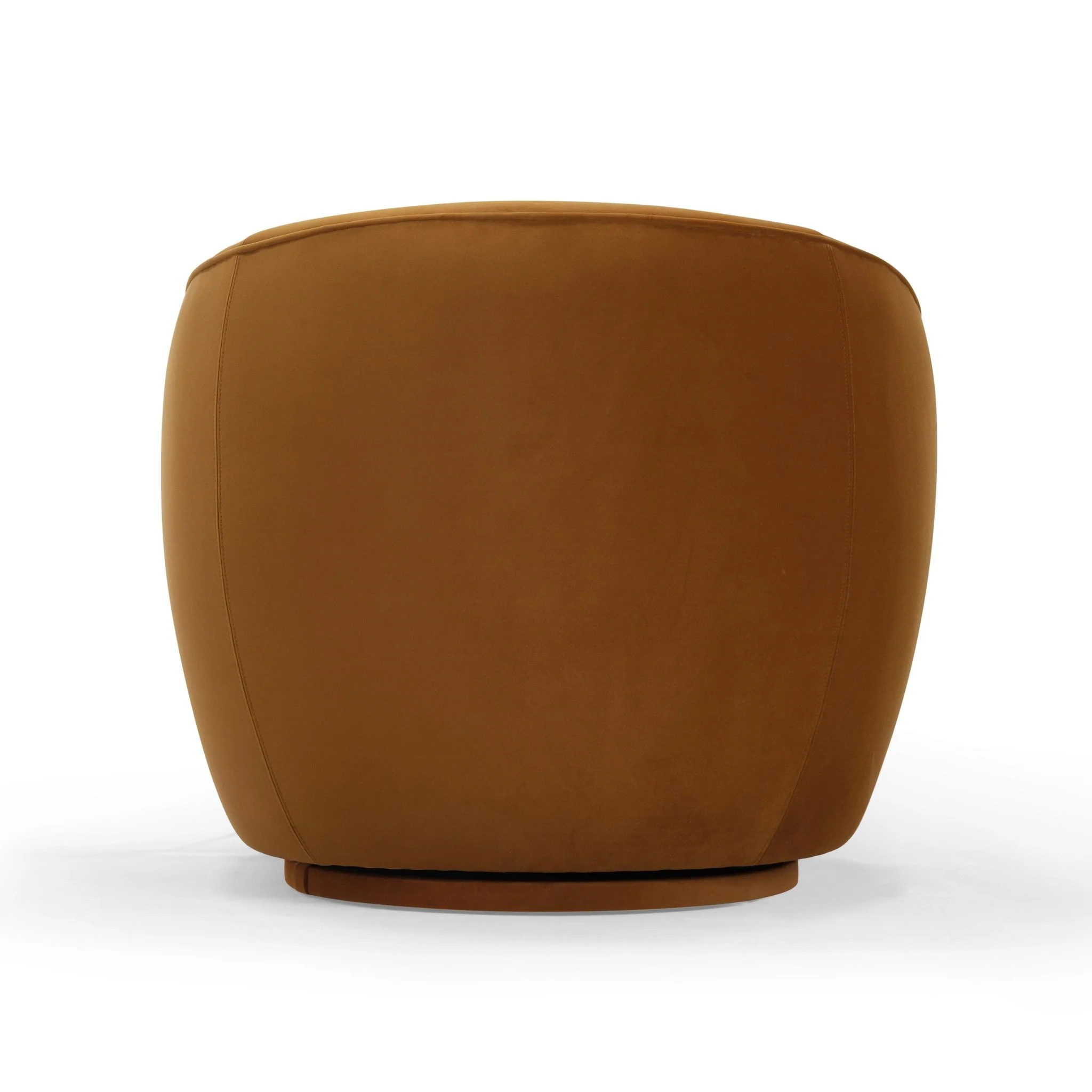 Jordan Cognac Velvet Swivel Chair - Image 5
