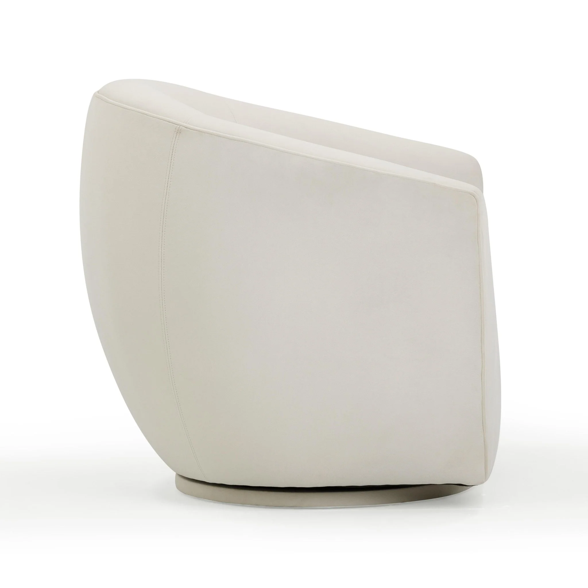 Jordan Cream Velvet Swivel Chair - Image 4