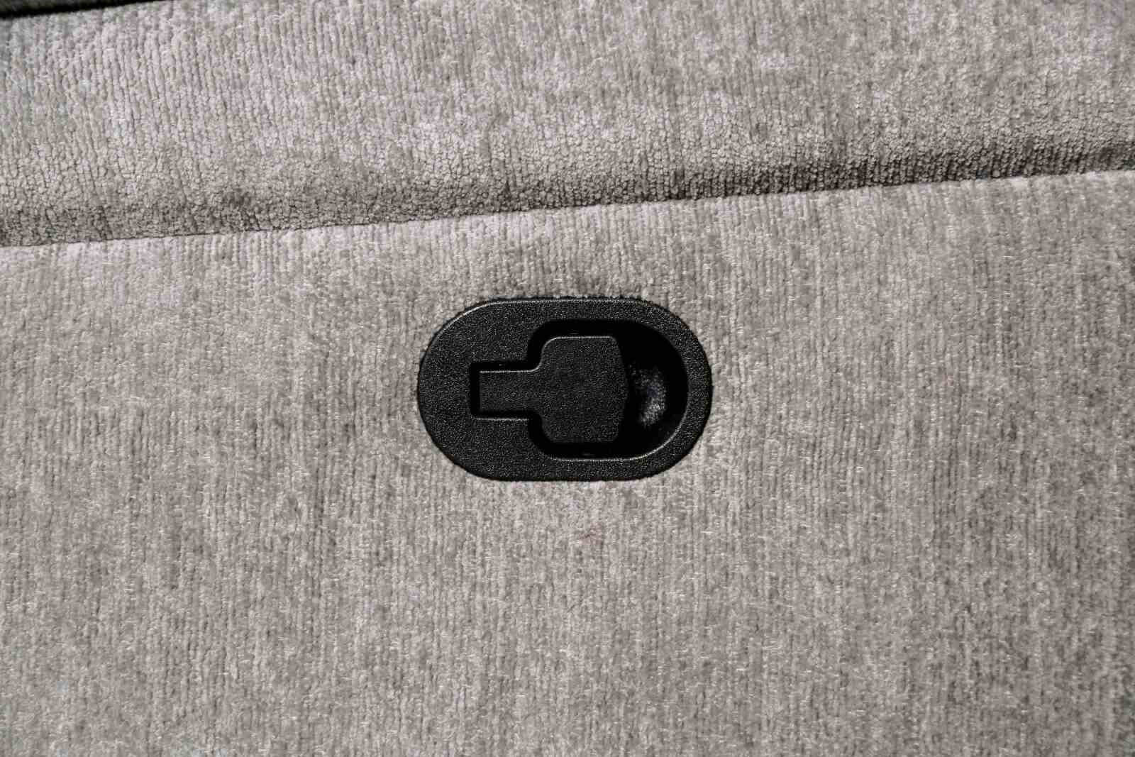 Josias Glider Recliner, Light Gray Fabric - Image 4