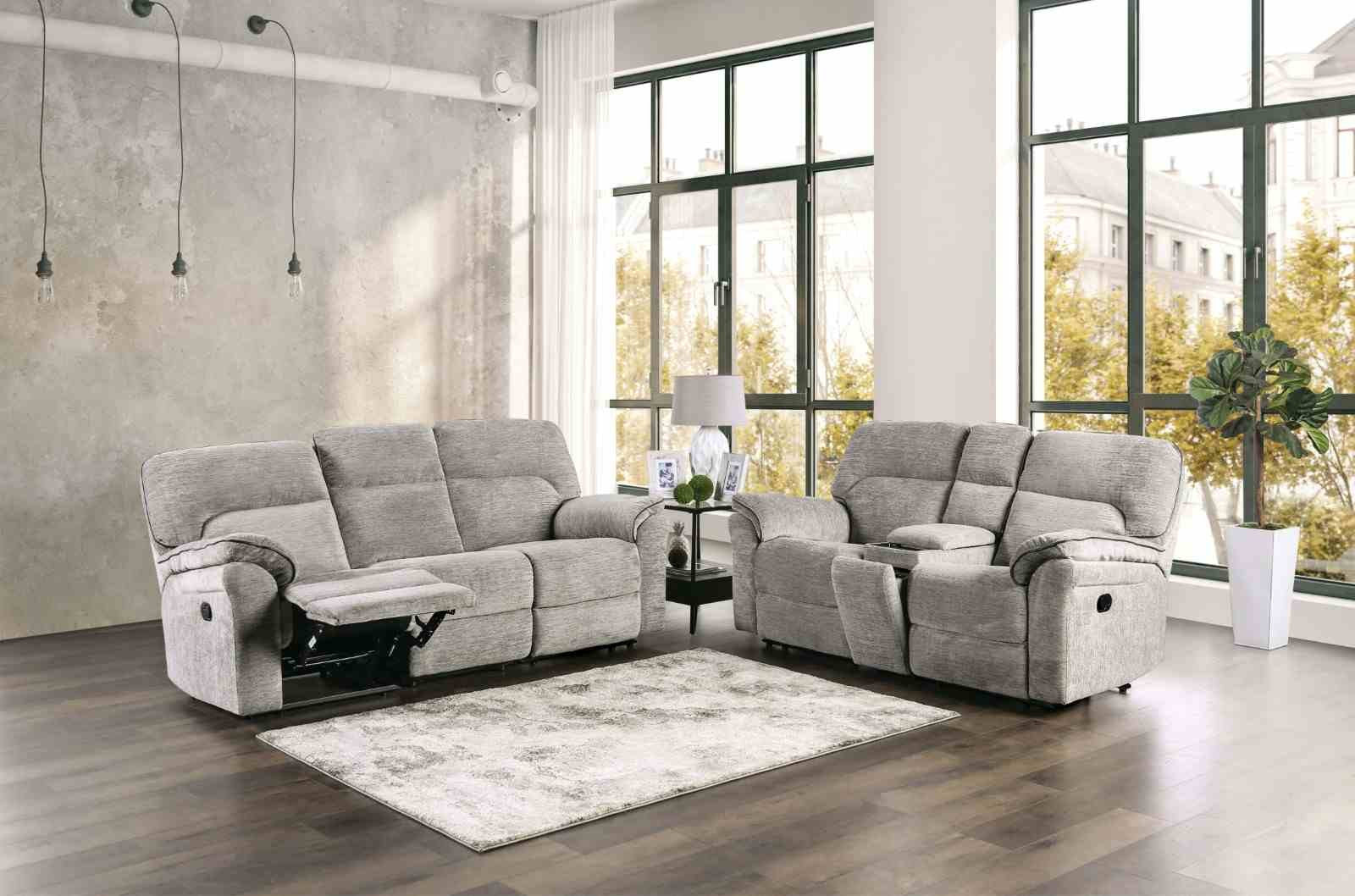 Josias Loveseat, Light Gray Fabric - Image 2