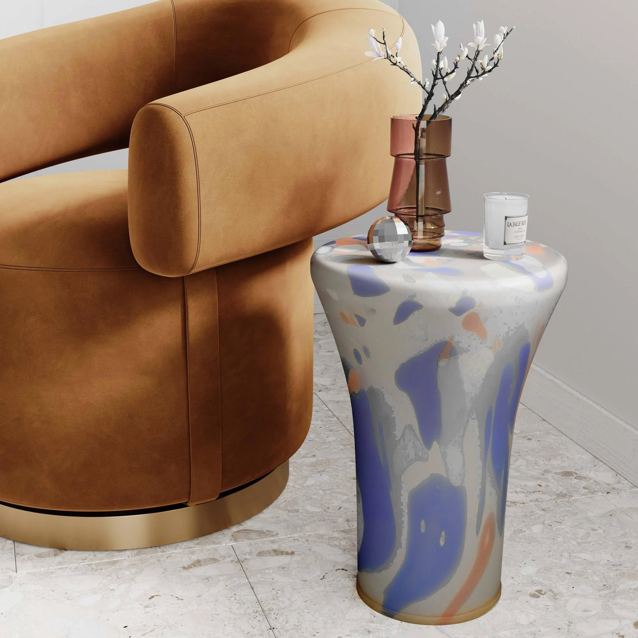Journee Glass Side Table - Image 2