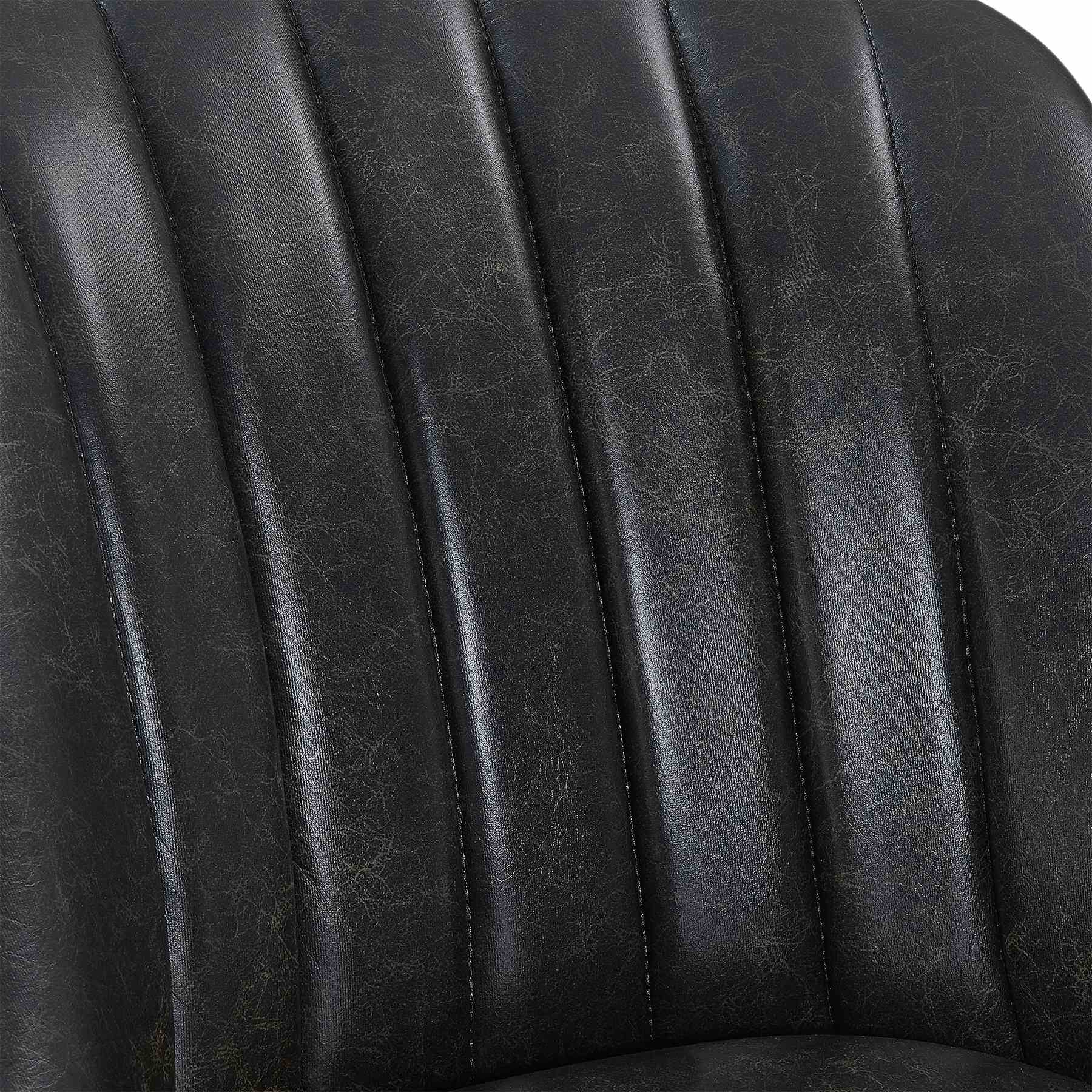 Journey 30" Bar Height Swivel Brown Onyx Faux Leather and American Gray Wood Bar Stool - Image 7