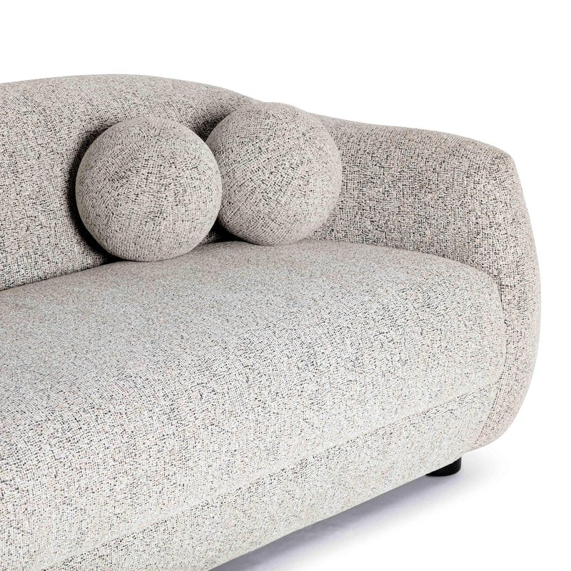 Judy Black and White Woven Fabric Sofa - Image 6