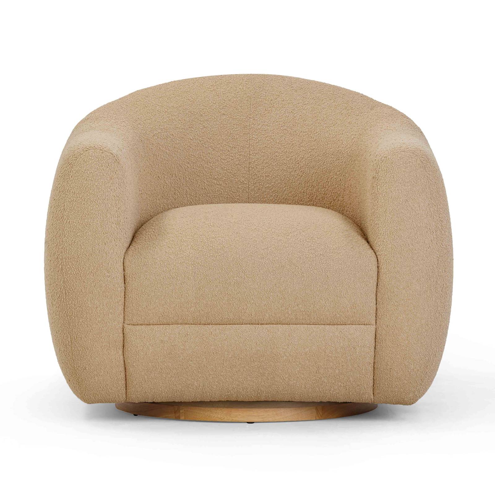 Judy Honey Boucle Swivel Chair - Image 3
