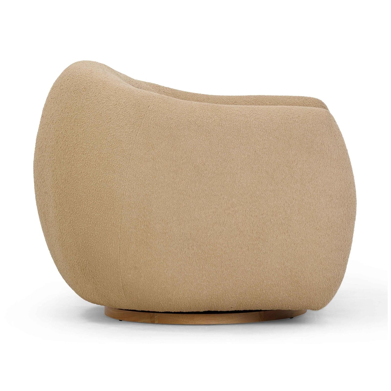 Judy Honey Boucle Swivel Chair - Image 4