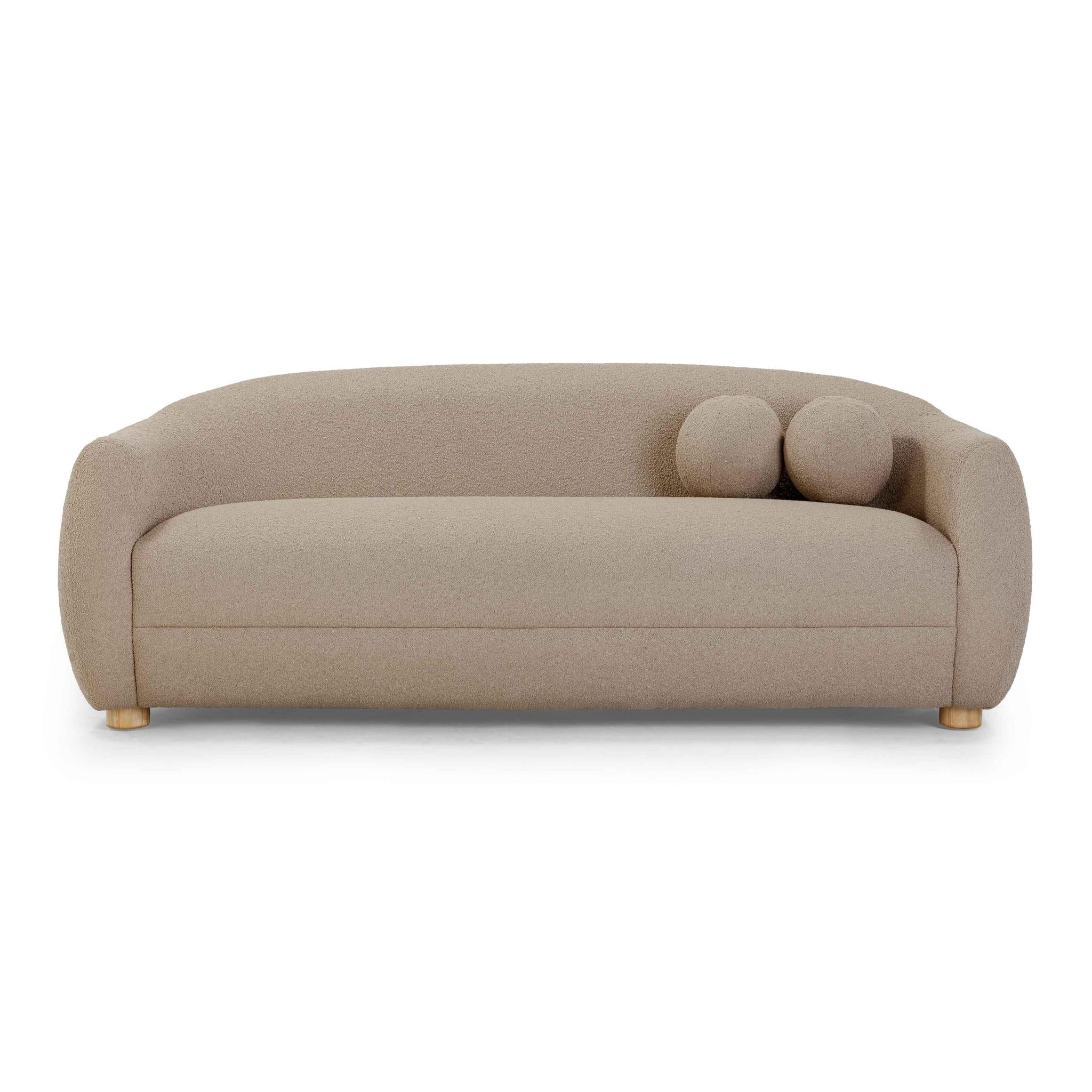 Judy Light Brown Boucle Sofa - Image 3
