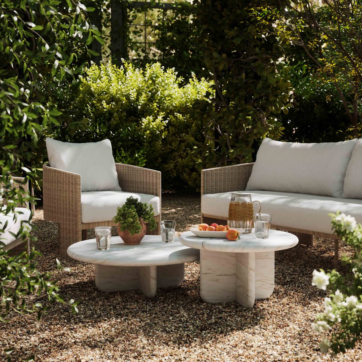 Juju Marble Indoor/Outdoor 24 inch Tall Coffee Table - Image 16