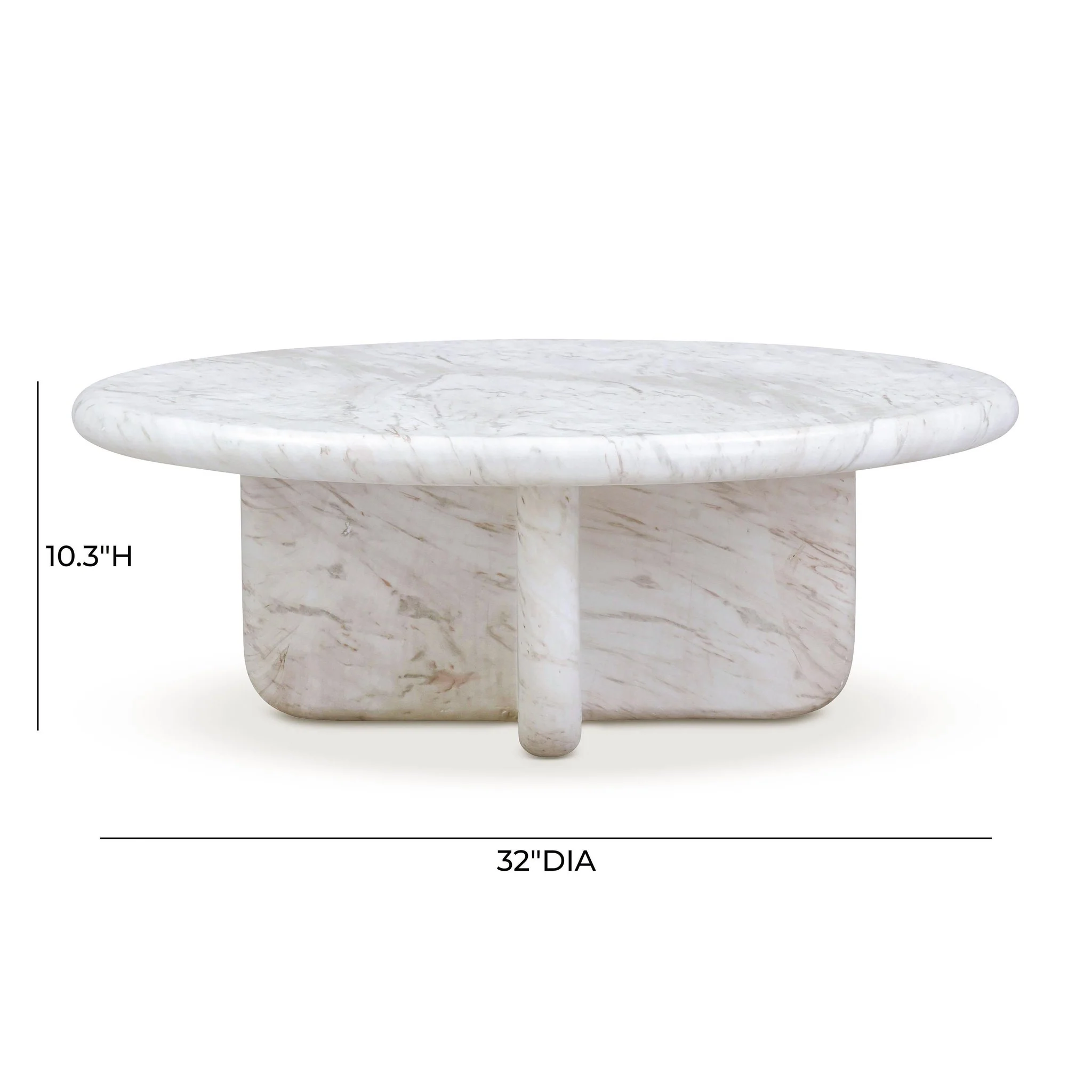 Juju Marble Indoor/Outdoor 32 inch Short Coffee Table - Image 5