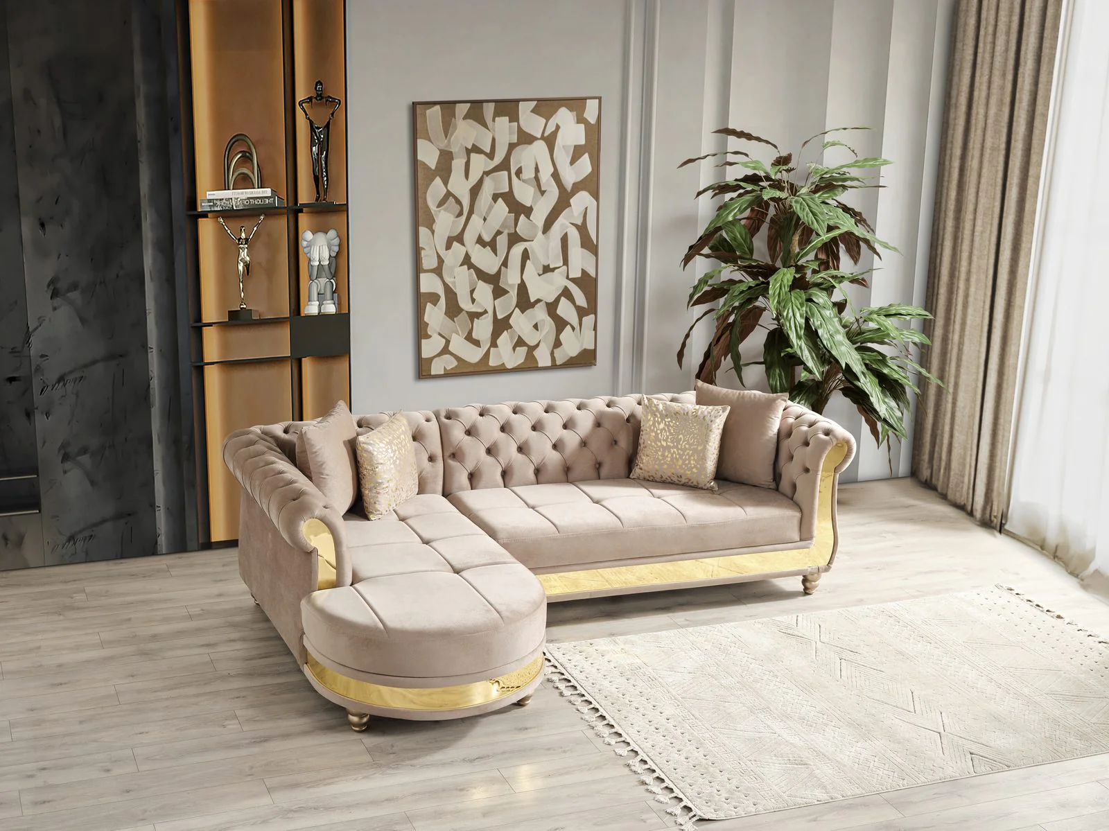 Julia Sectional Taupe - Image 3