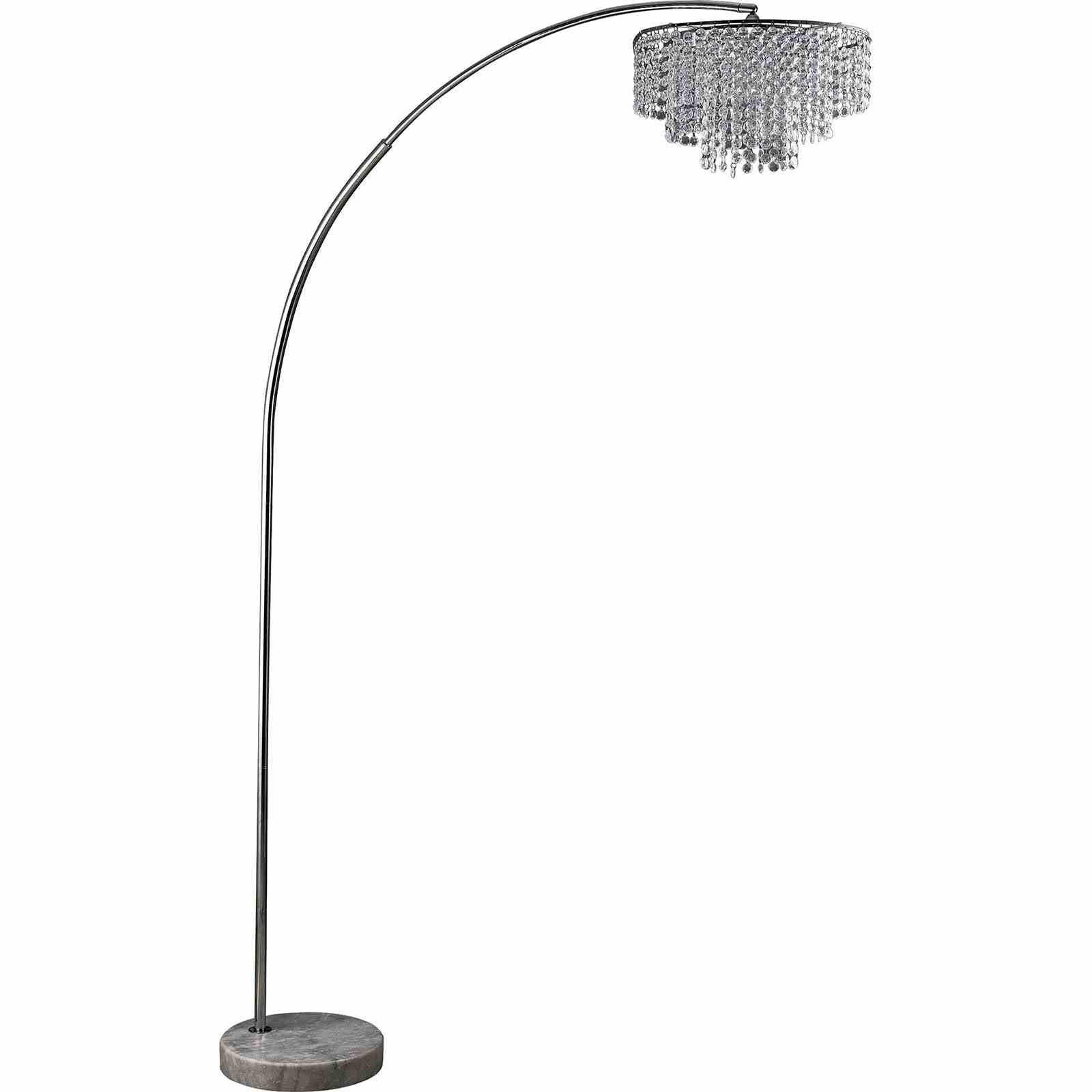 Julie 62"H Crystal Chrome Arch Lamp
