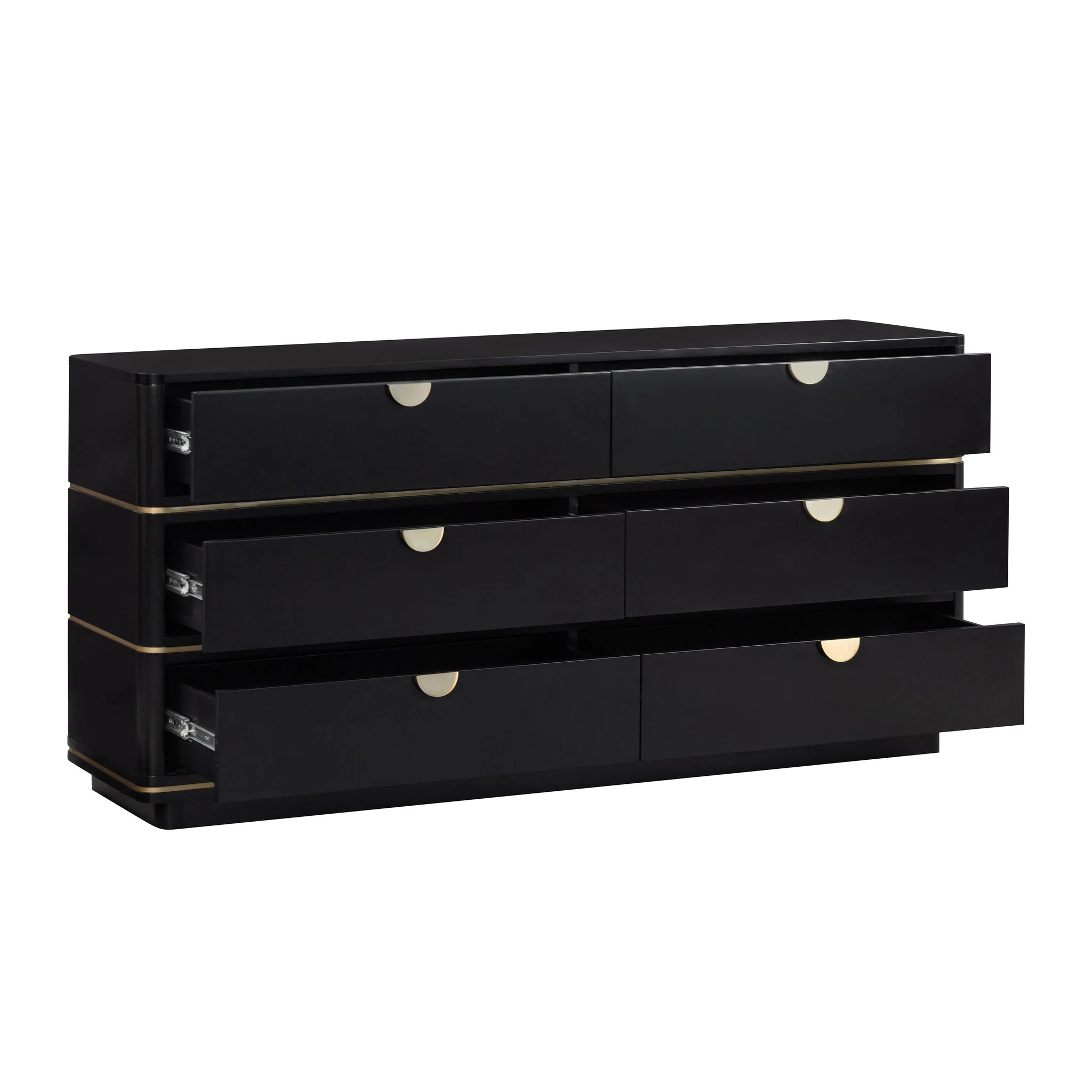 Julieta Black 6 Drawer Dresser - Image 6