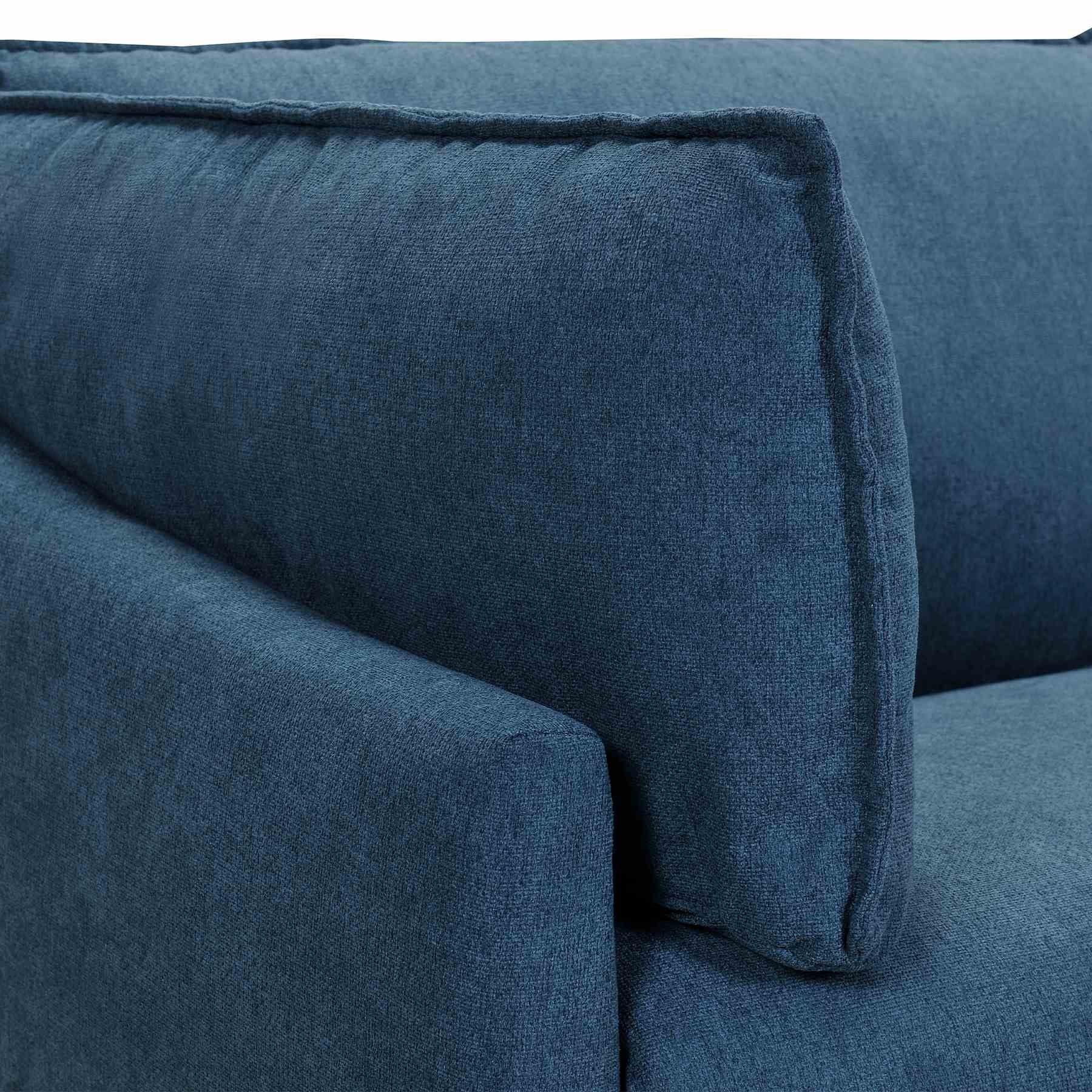 Juliett 80" Modern Blue Fabric Sofa with Power Footrest - Image 4