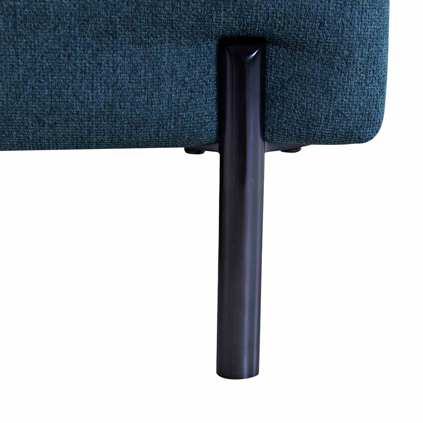 Juliett 80" Modern Blue Fabric Sofa with Power Footrest - Image 7