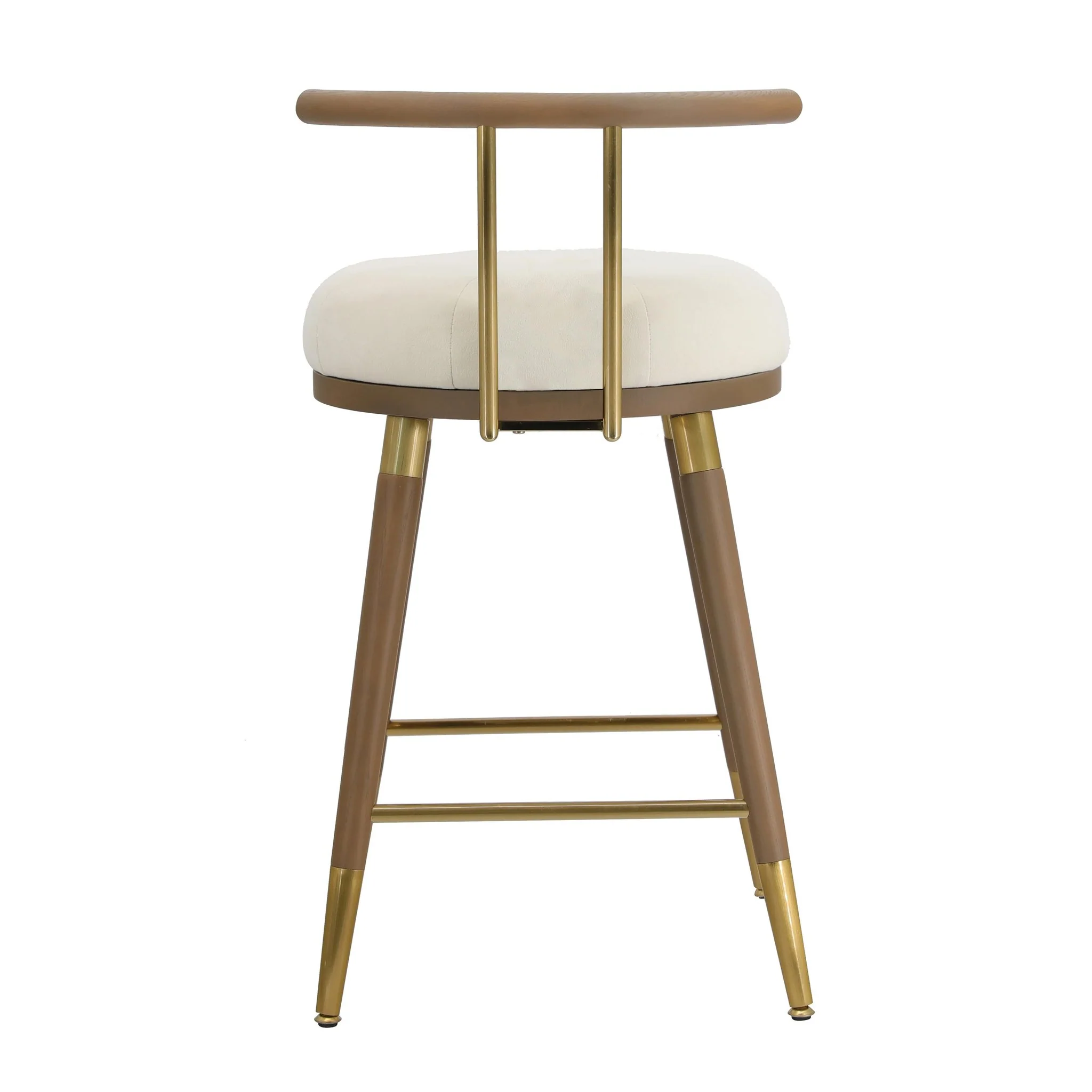 Juniper Cream Velvet Barstool - Image 5