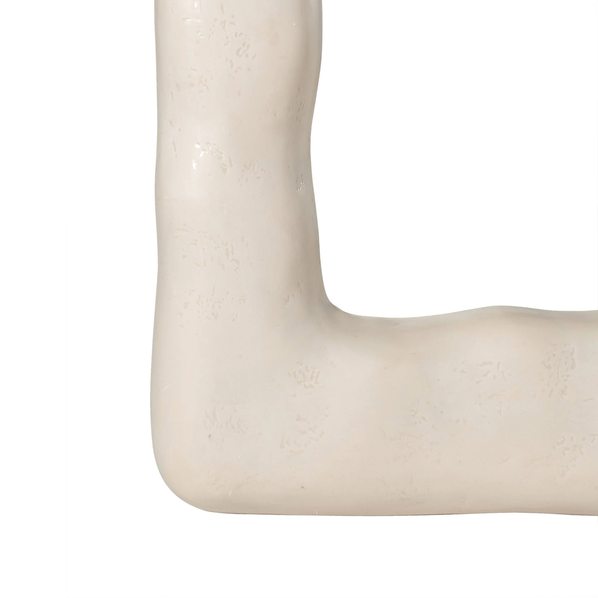 Kaia Cream Textured Small Floor Mirror - Image 4