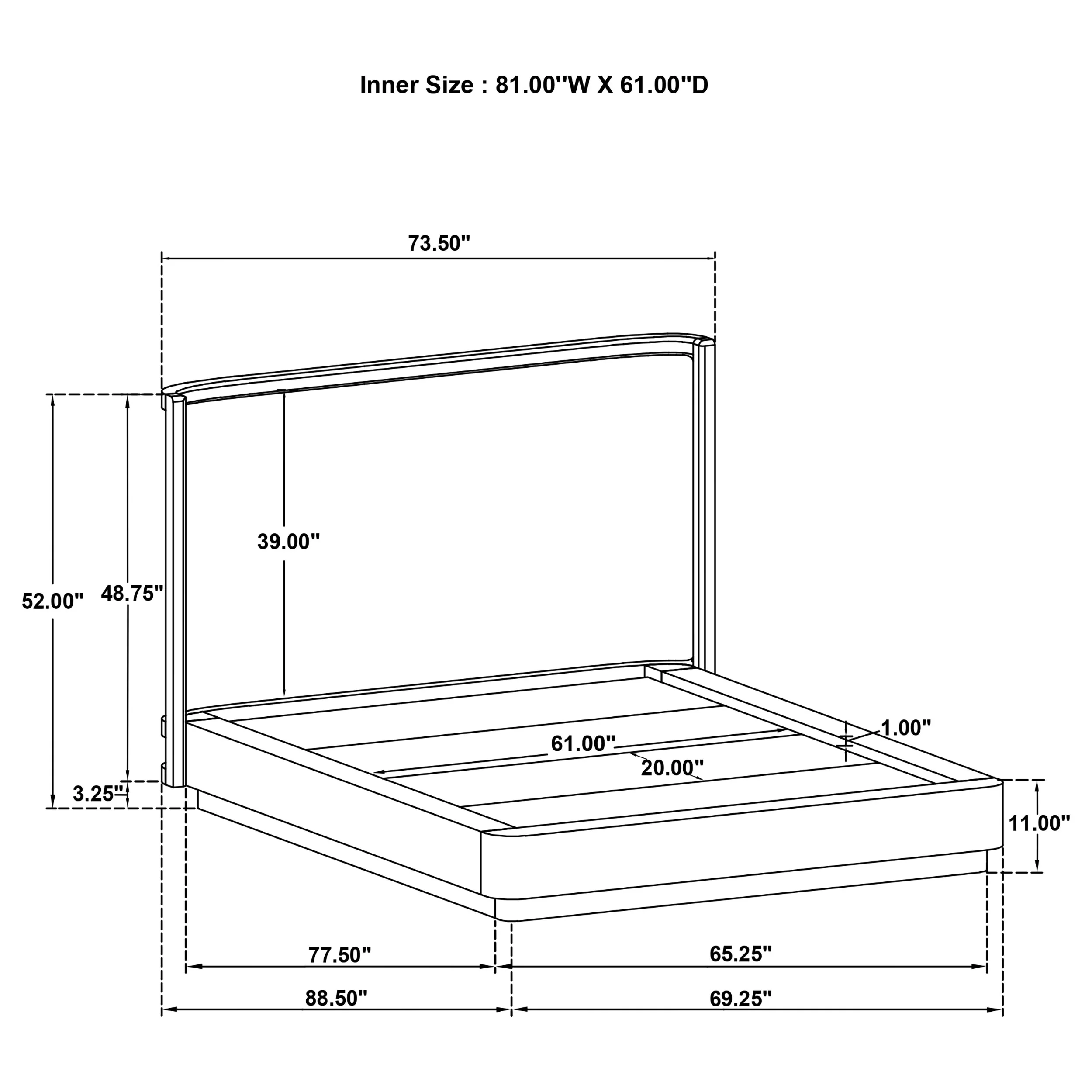 Kailani Wingback Platform Bed - Image 9