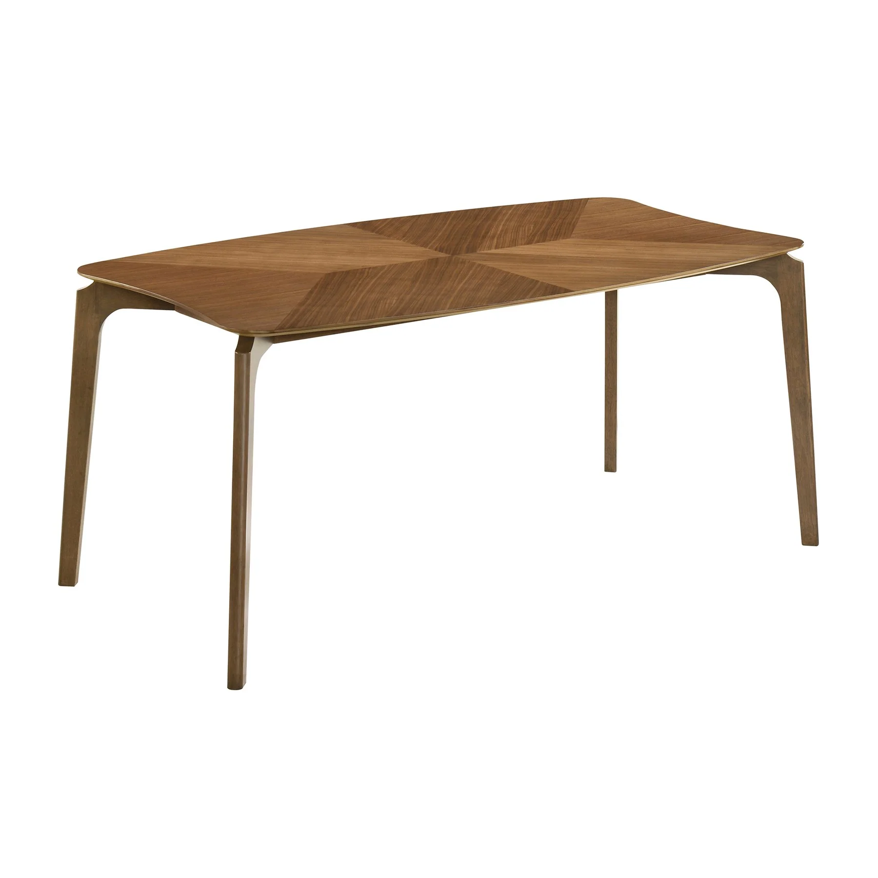 Kalia 5 Piece Wood Dining Set in Walnut Finish with Charcoal Fabric - Image 4