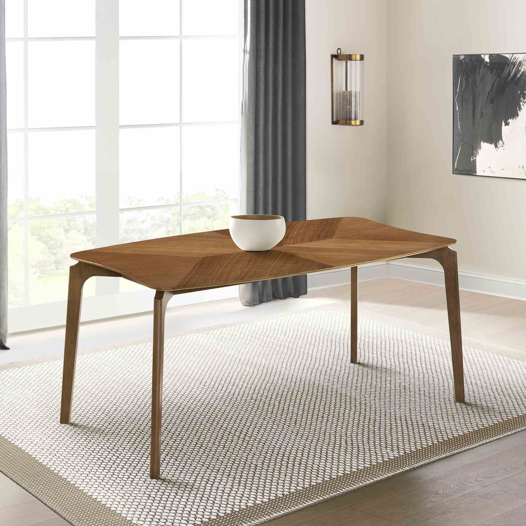 Kalia Wood Dining Table in Walnut Finish - Image 7