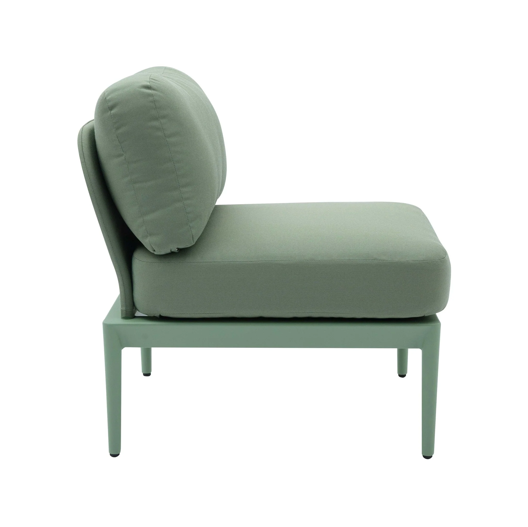 Kapri Moss Green Modular Outdoor Armless Chair - Image 6