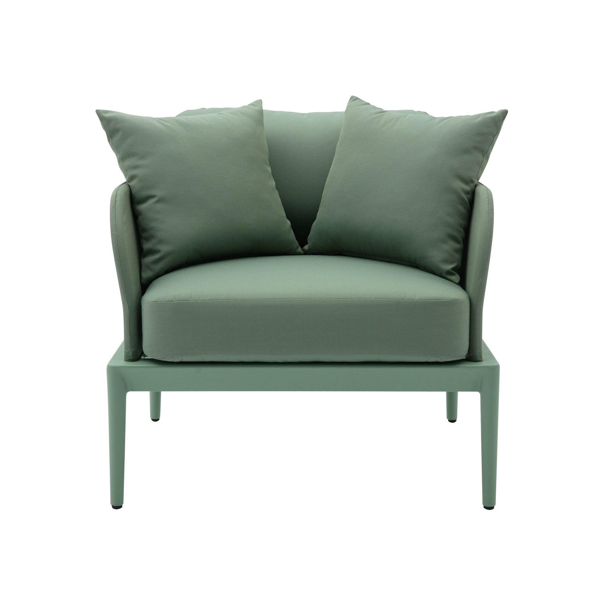 Kapri Moss Green Outdoor Armchair - Image 3