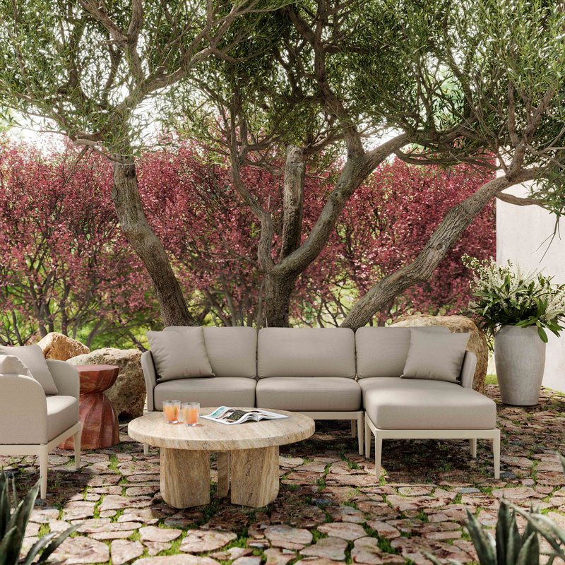 Kapri Taupe Modular Outdoor Sectional - Image 2