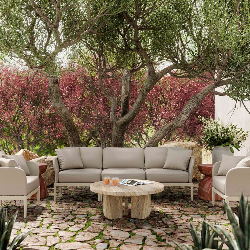 Kapri Taupe Modular Outdoor Sofa - Image 2