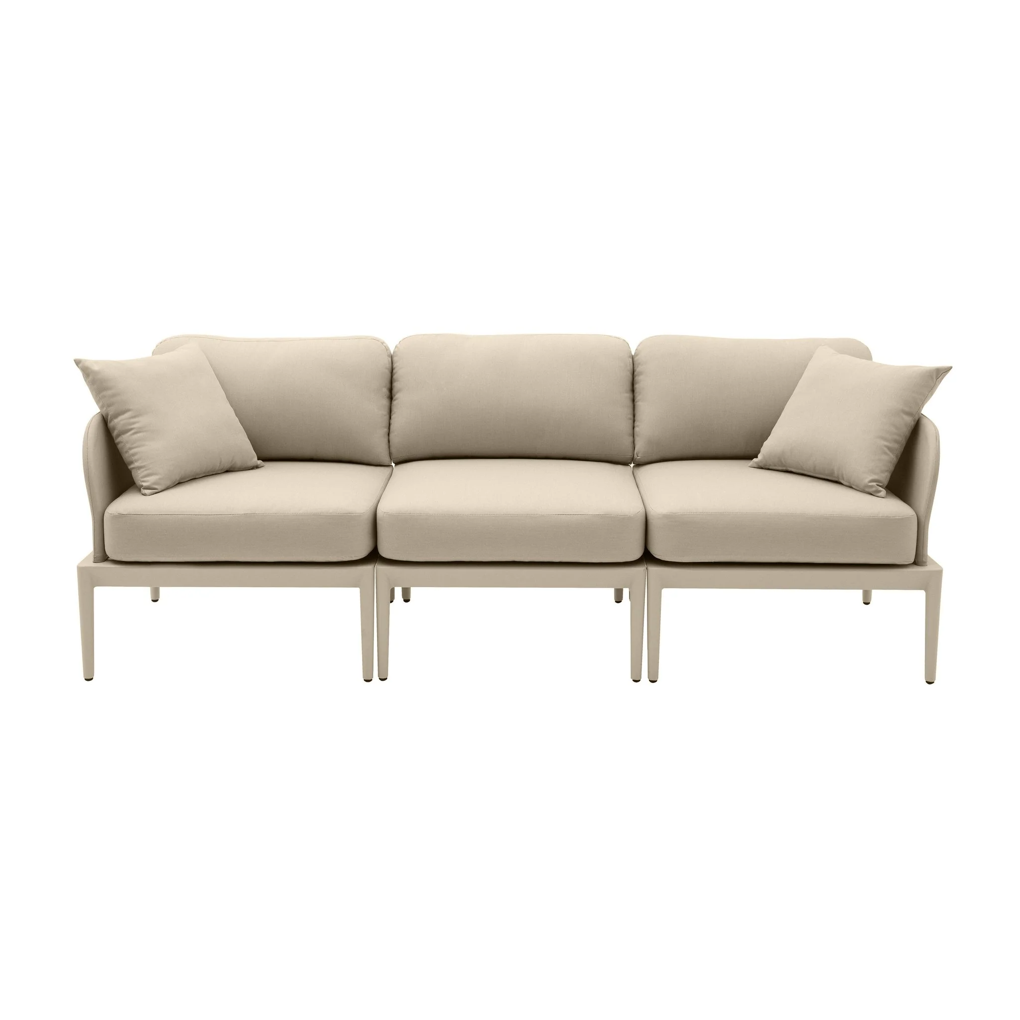 Kapri Taupe Modular Outdoor Sofa - Image 3