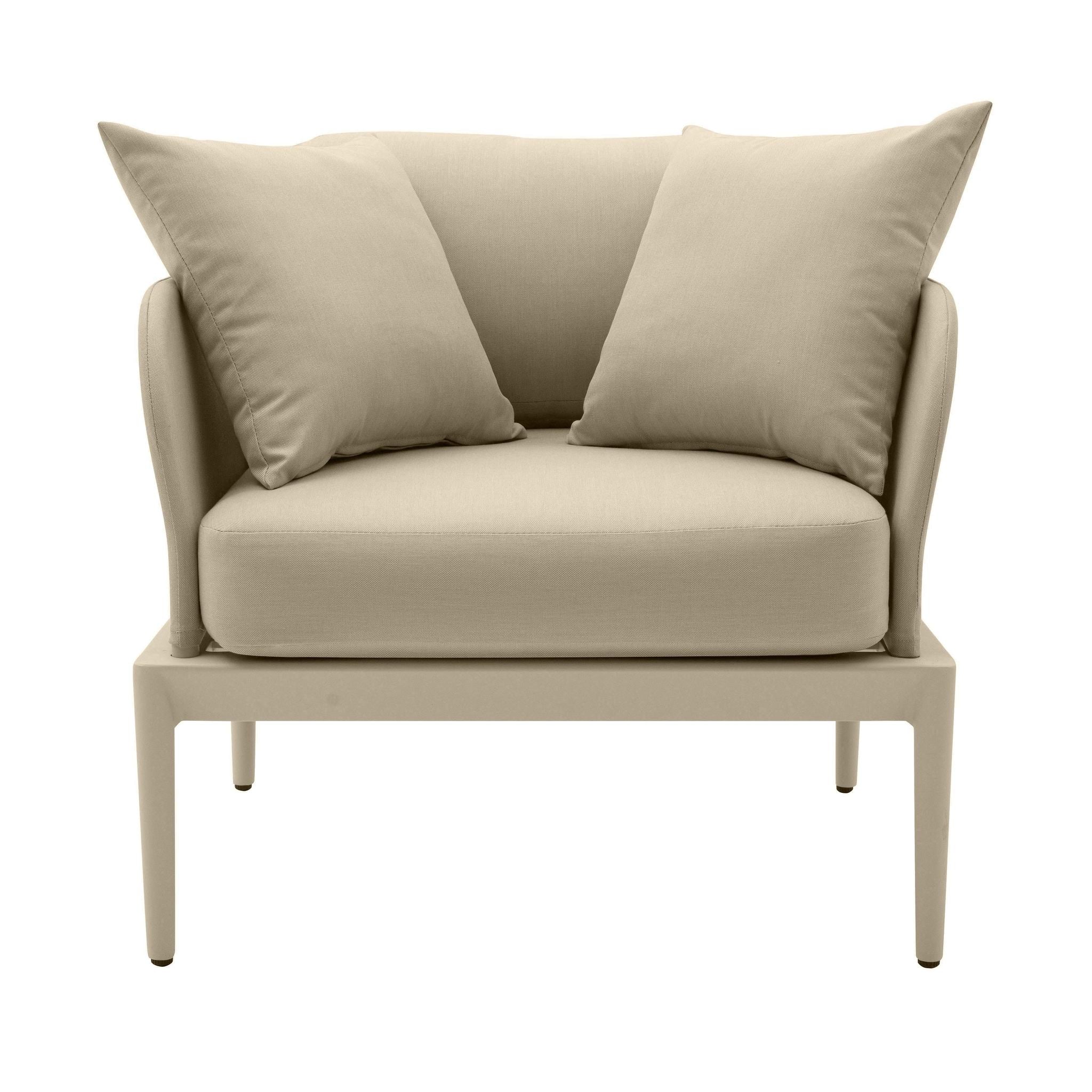 Kapri Taupe Outdoor Armchair - Image 3