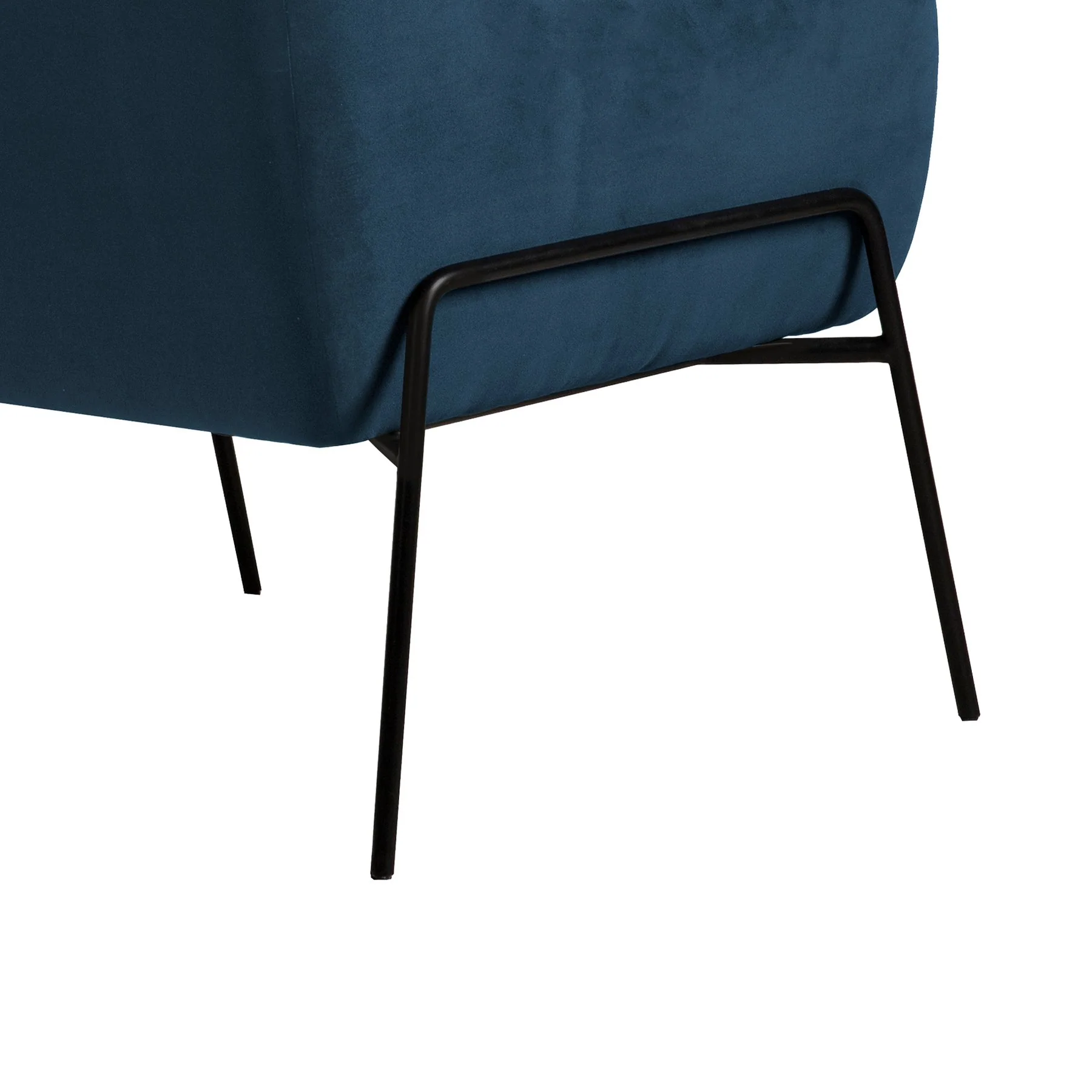 Karen Blue Velvet Modern Accent Chair - Image 6