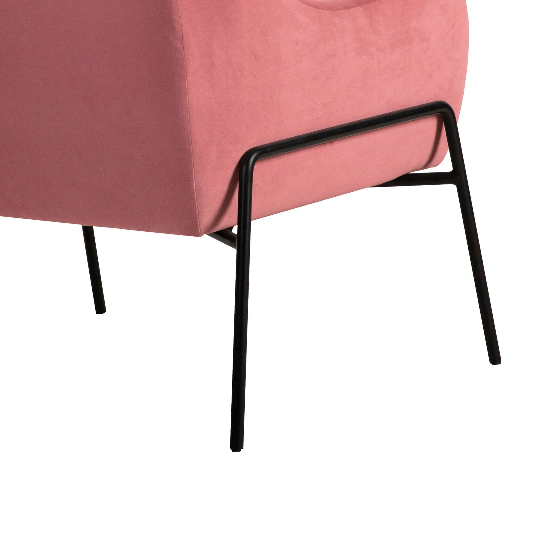 Karen Pink Velvet Modern Accent Chair - Image 6