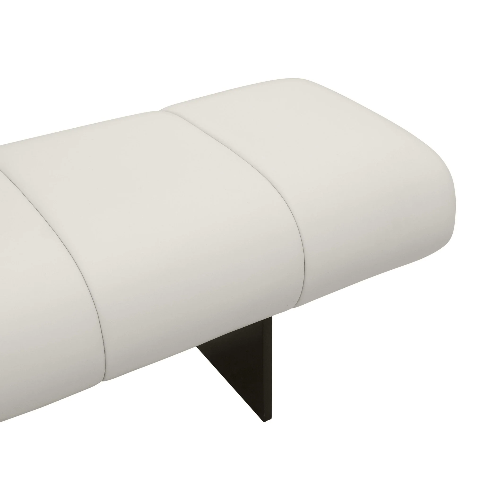 Karol Cream Performance Vegan Leather Bench - Image 4