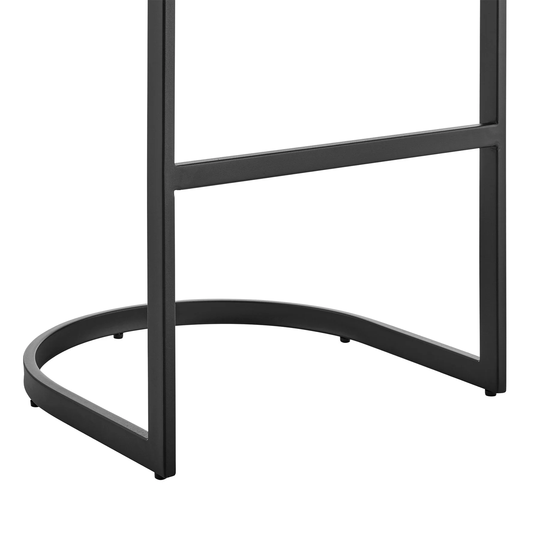 Katherine Counter Stool in Black Metal with Black Faux Leather - Image 8