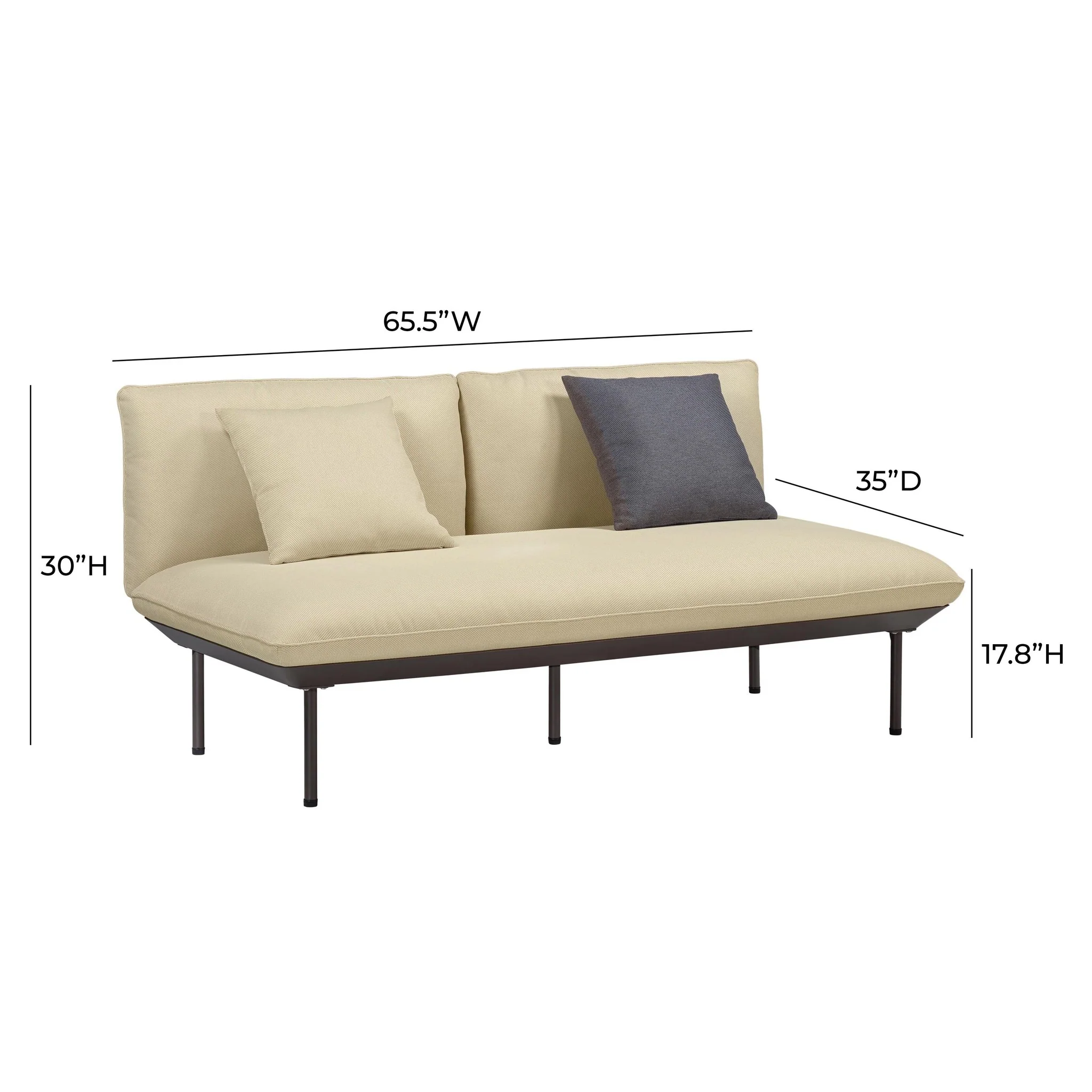 Katti Beige Outdoor Loveseat - Image 6