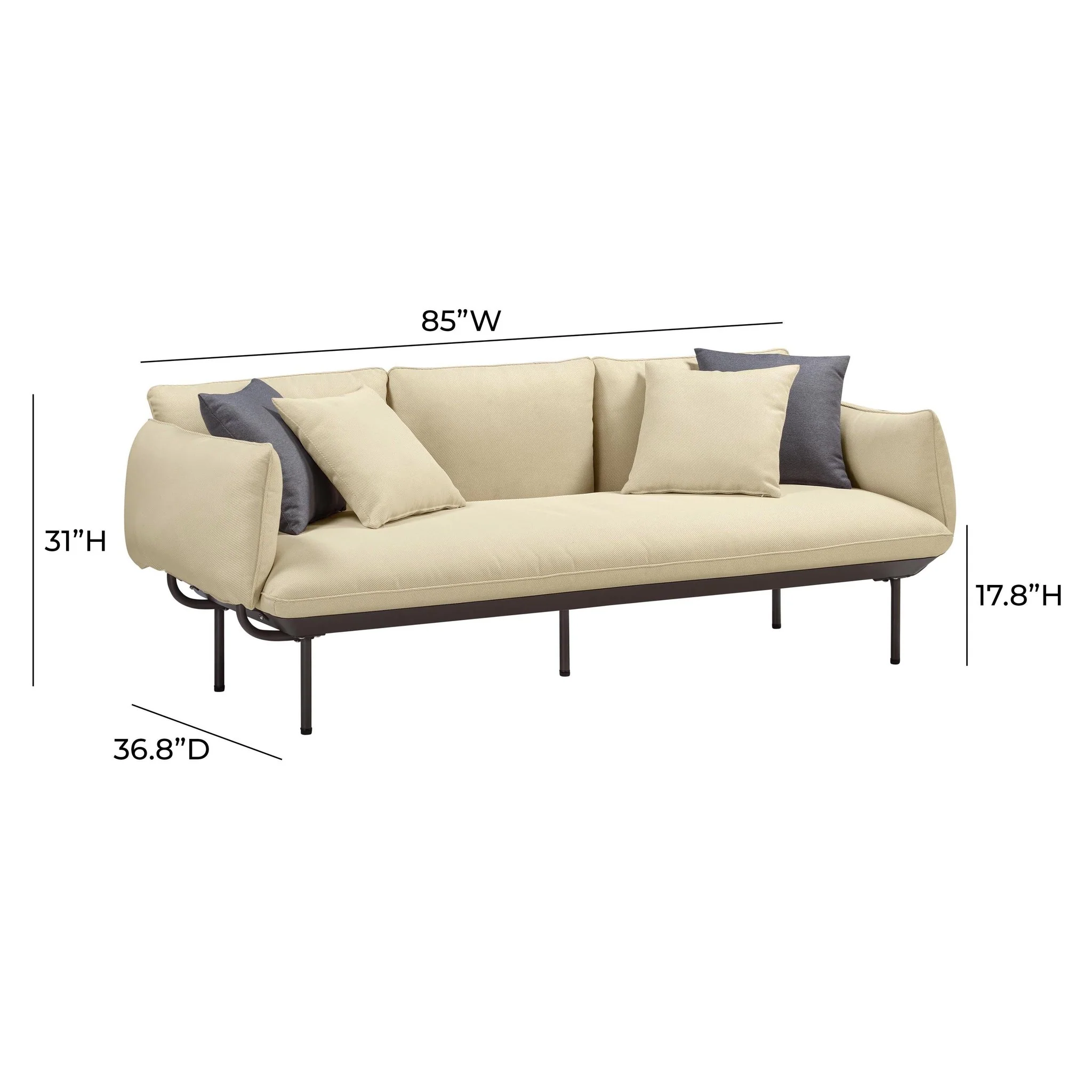 Katti Beige Outdoor Sofa - Image 6
