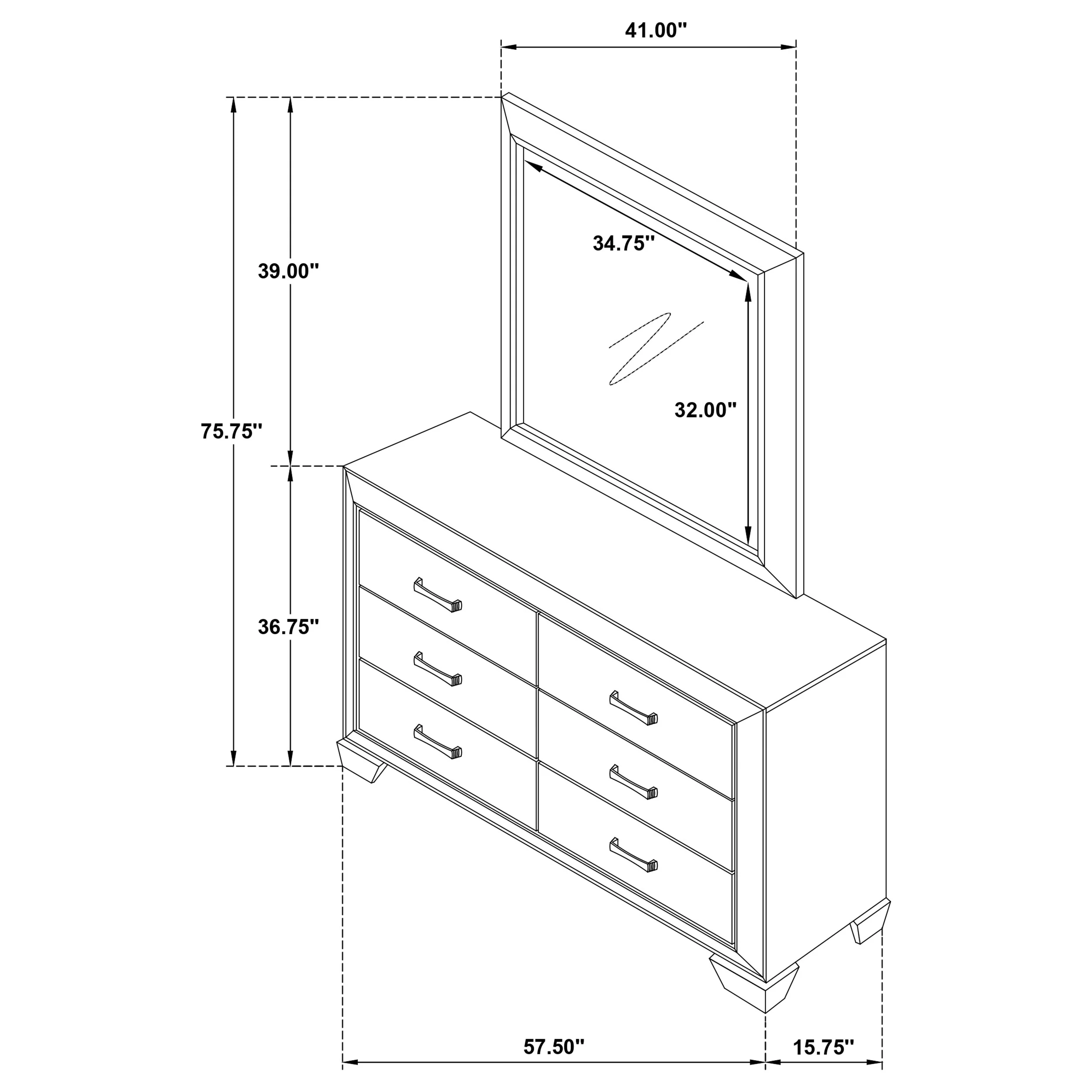Kauffman Dresser with Mirror - Image 22
