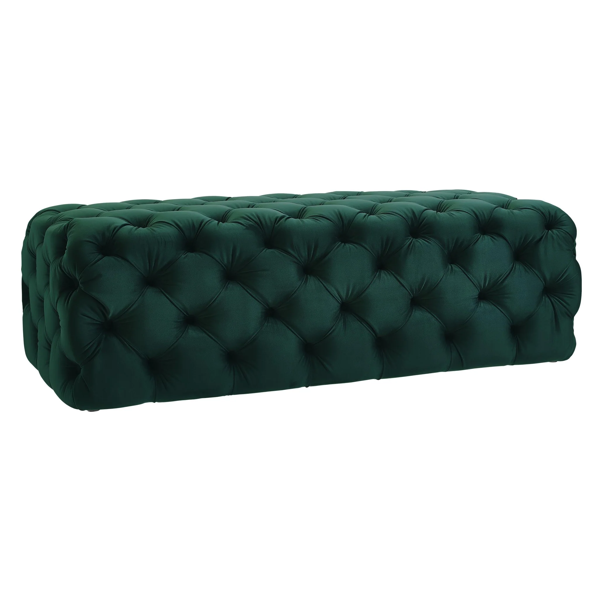 Kaylee Green Velvet Ottoman
