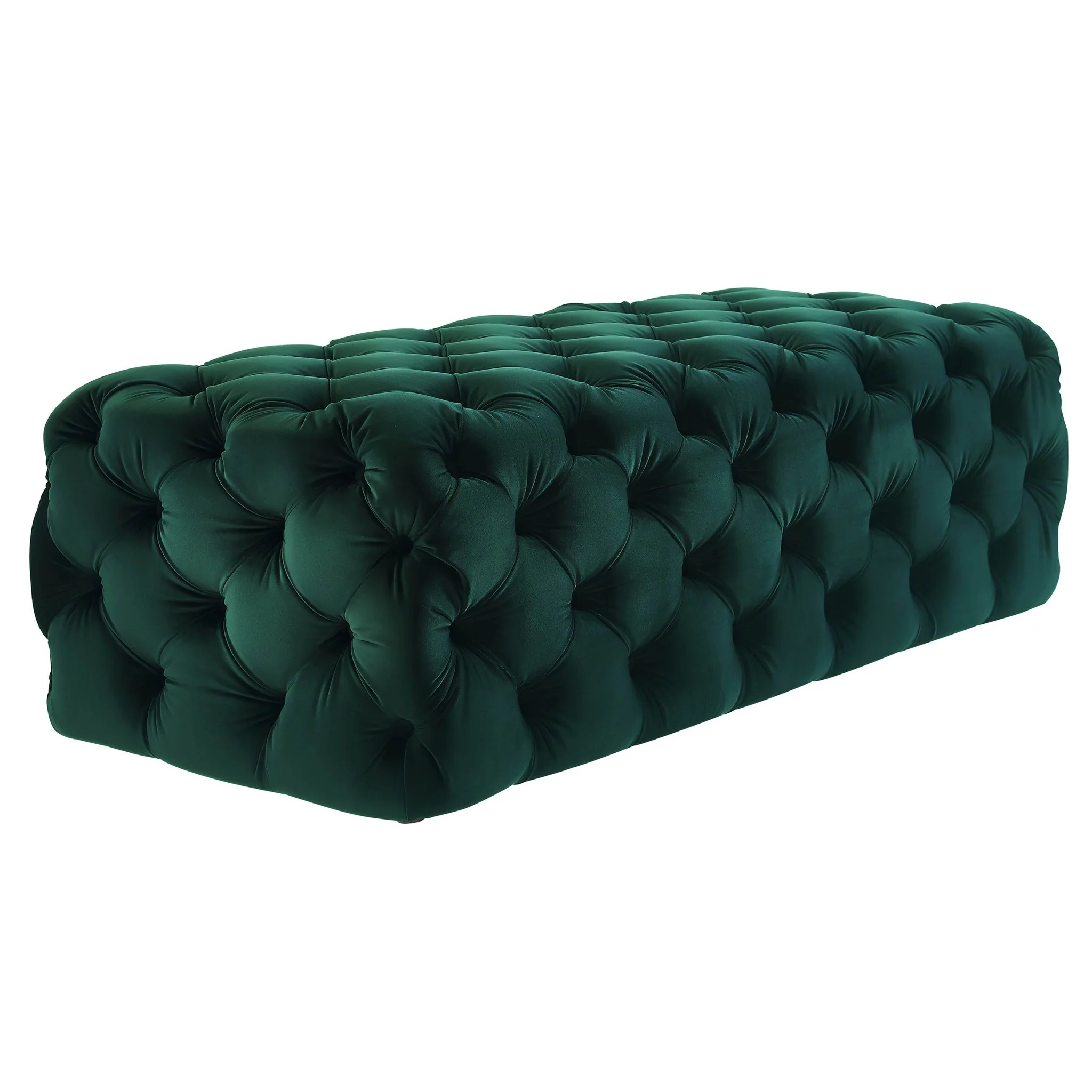 Kaylee Green Velvet Ottoman - Image 3