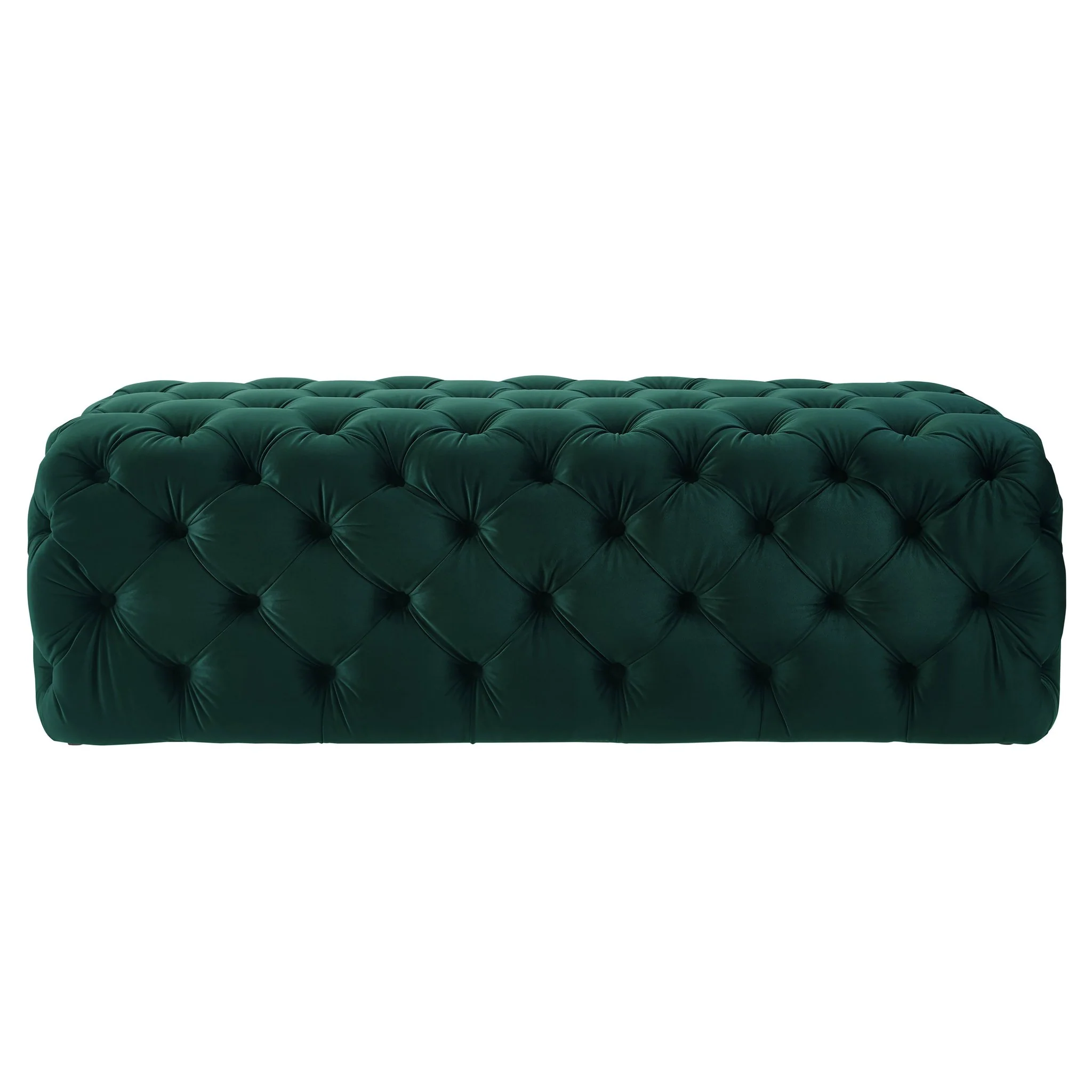 Kaylee Green Velvet Ottoman - Image 4