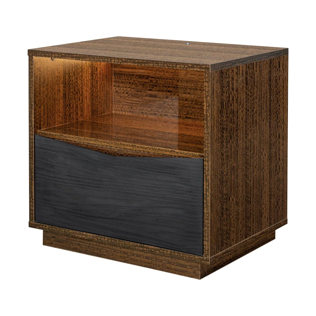 Kayner 1-Drawer Nightstand with LED Lights - Charcoal - Image 11