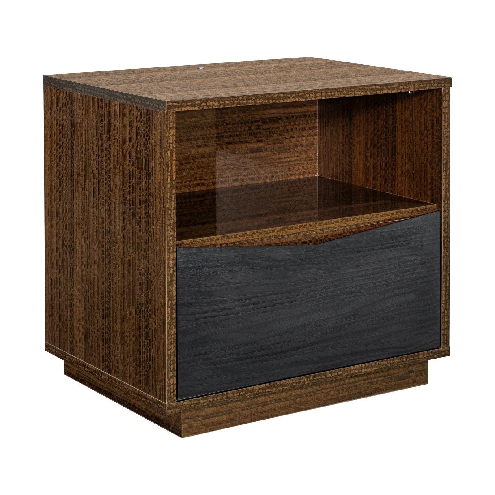 Kayner 1-Drawer Nightstand with LED Lights - Charcoal - Image 3