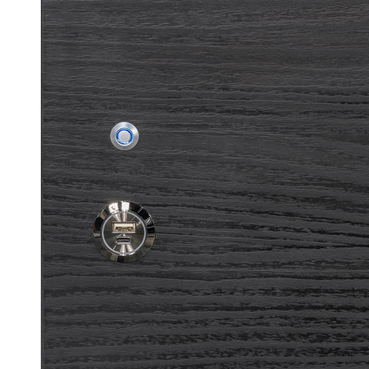 Kayner Eastern King Bed with LED Lights - Charcoal - Image 19