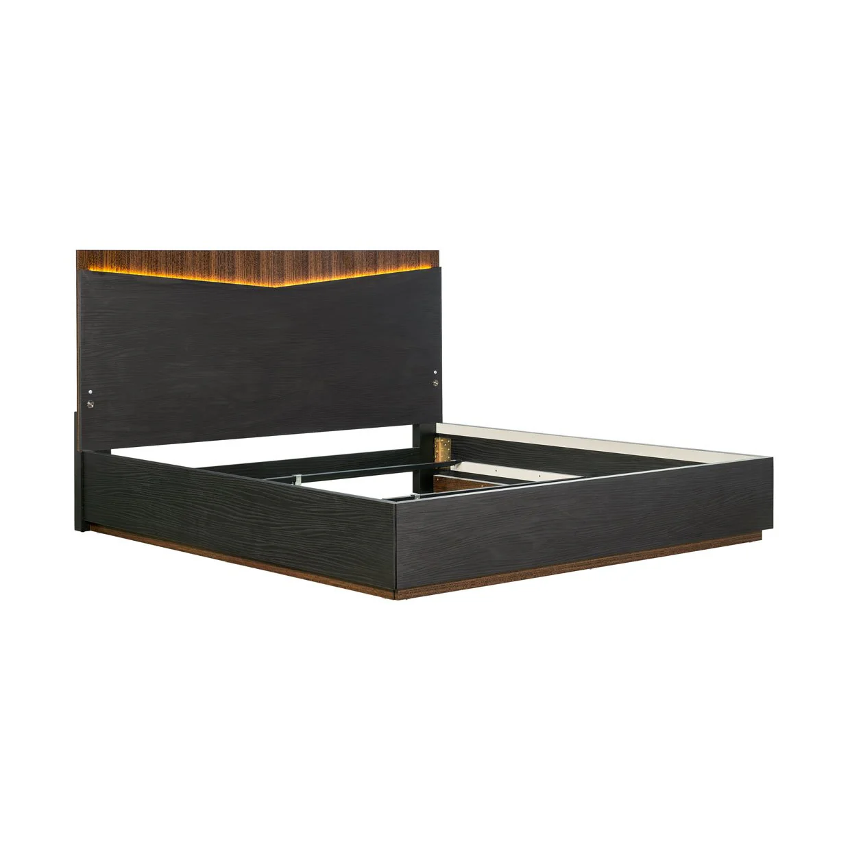Kayner Eastern King Bed with LED Lights - Charcoal - Image 2