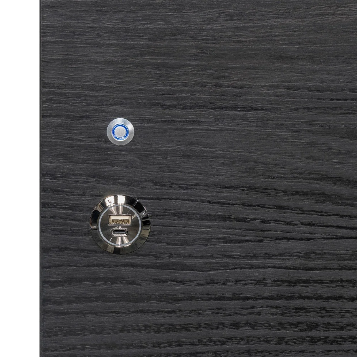 Kayner Eastern King Bed with LED Lights - Charcoal - Image 20