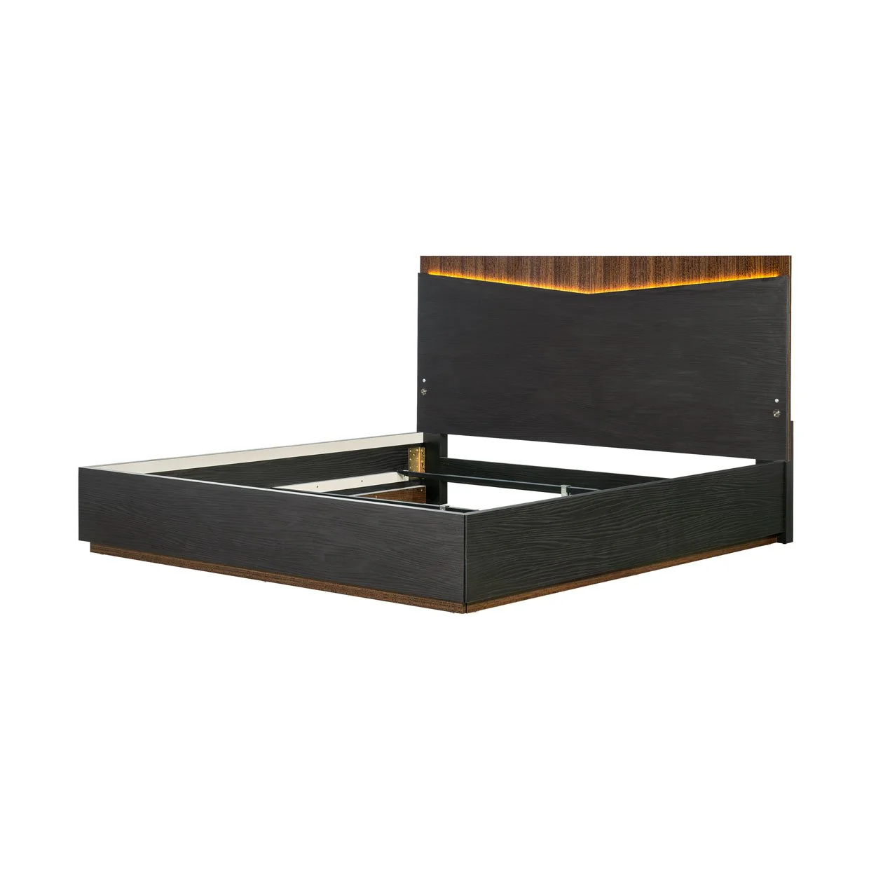 Kayner Eastern King Bed with LED Lights - Charcoal - Image 30