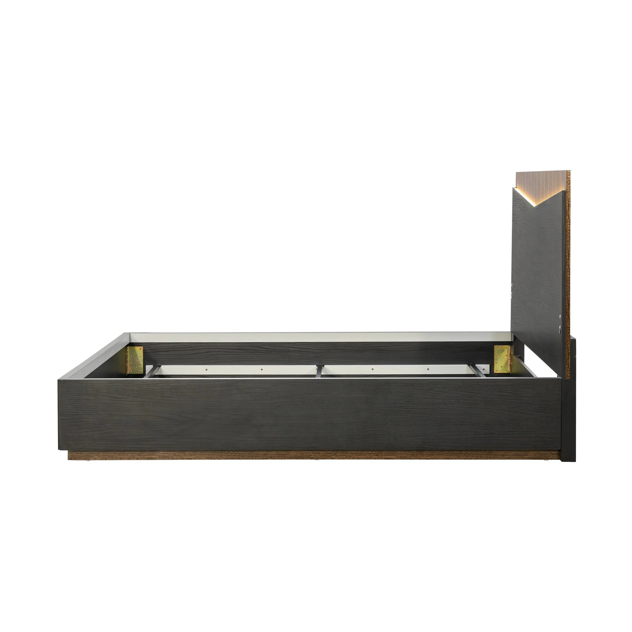 Kayner Eastern King Bed with LED Lights - Charcoal - Image 7